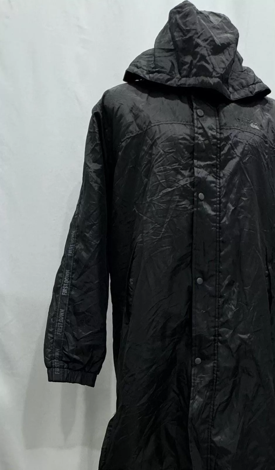 First MFG Co. Light Jackets First MFG Co. FIRST DOWN Long Hoodies Jacket Black Gorpcore