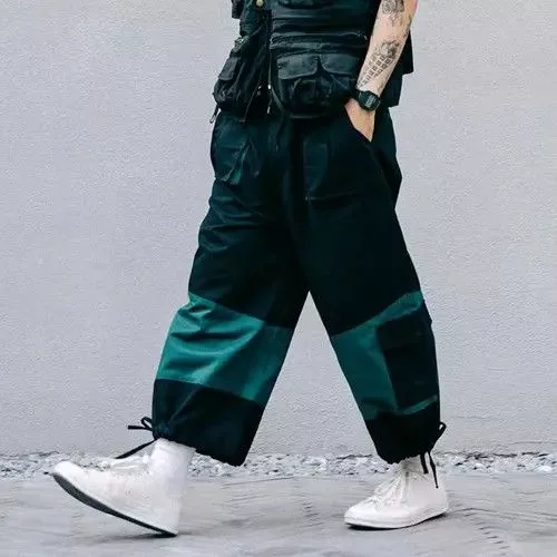 Other Casual Pants Other 20SS Simple Blue Japan Black Patchwork Worker Pants