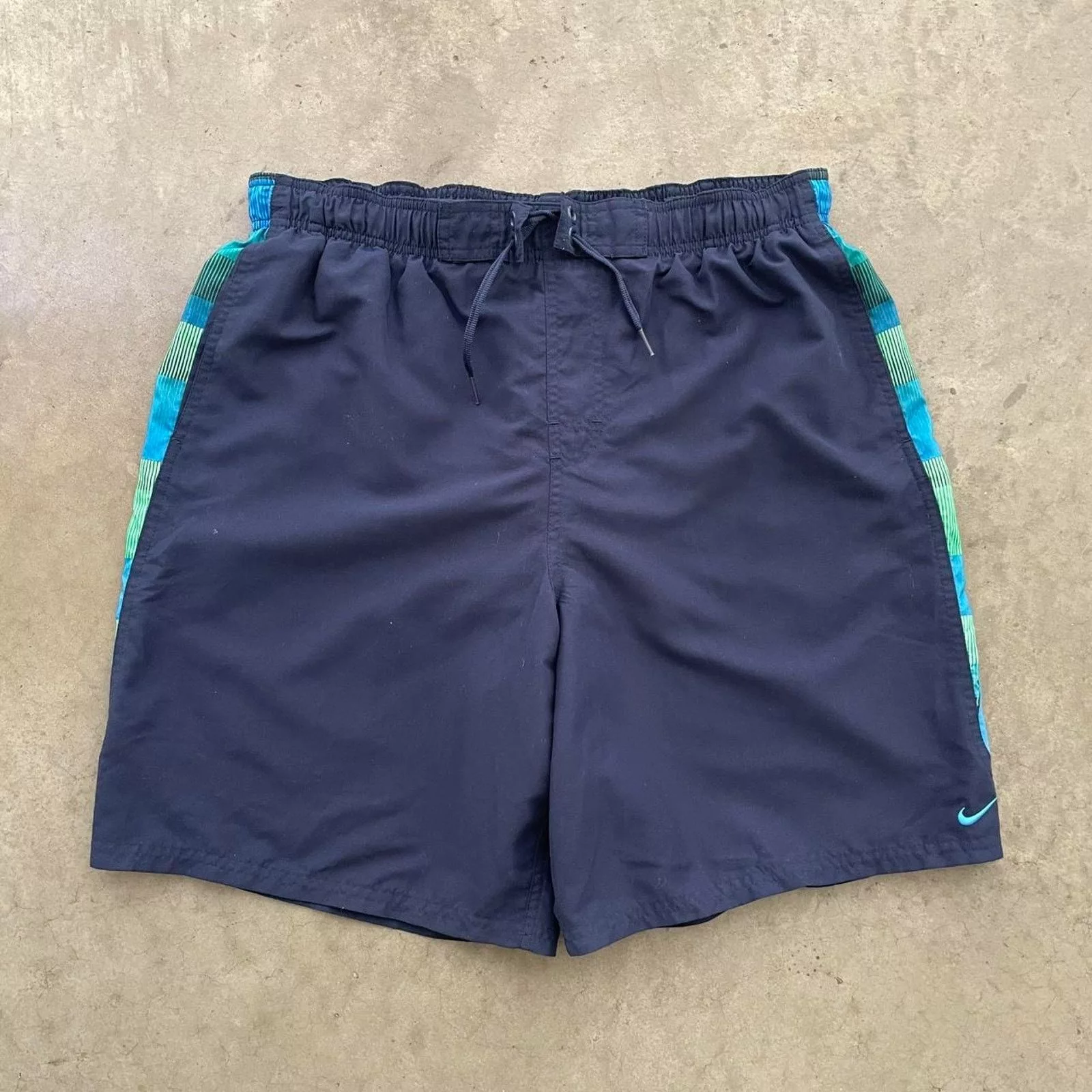 Nike Swimwear Nike Blue and Green Swim Shorts
