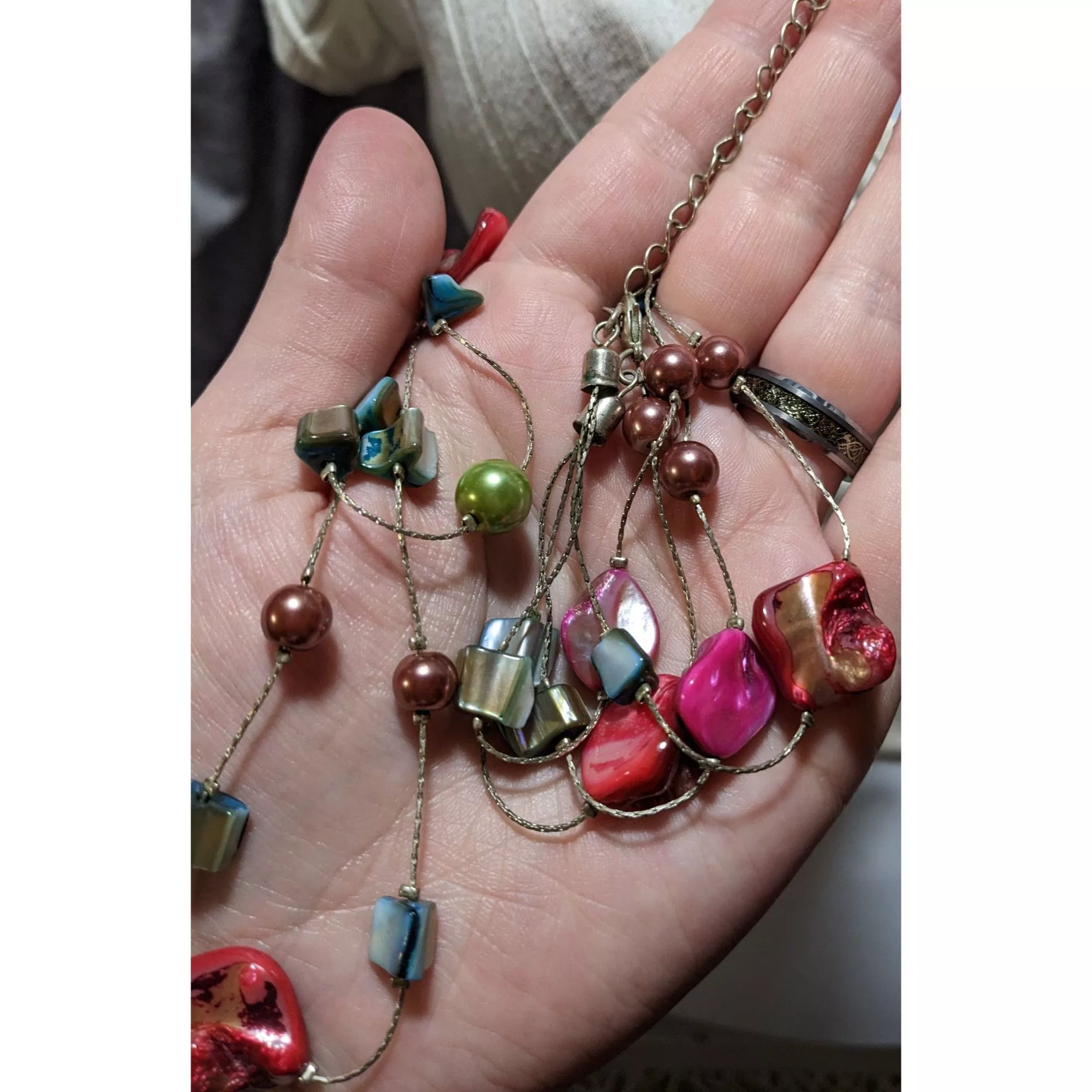 Other Necklaces Other Rainbow Multilayer Shell Pearl Beaded Necklace