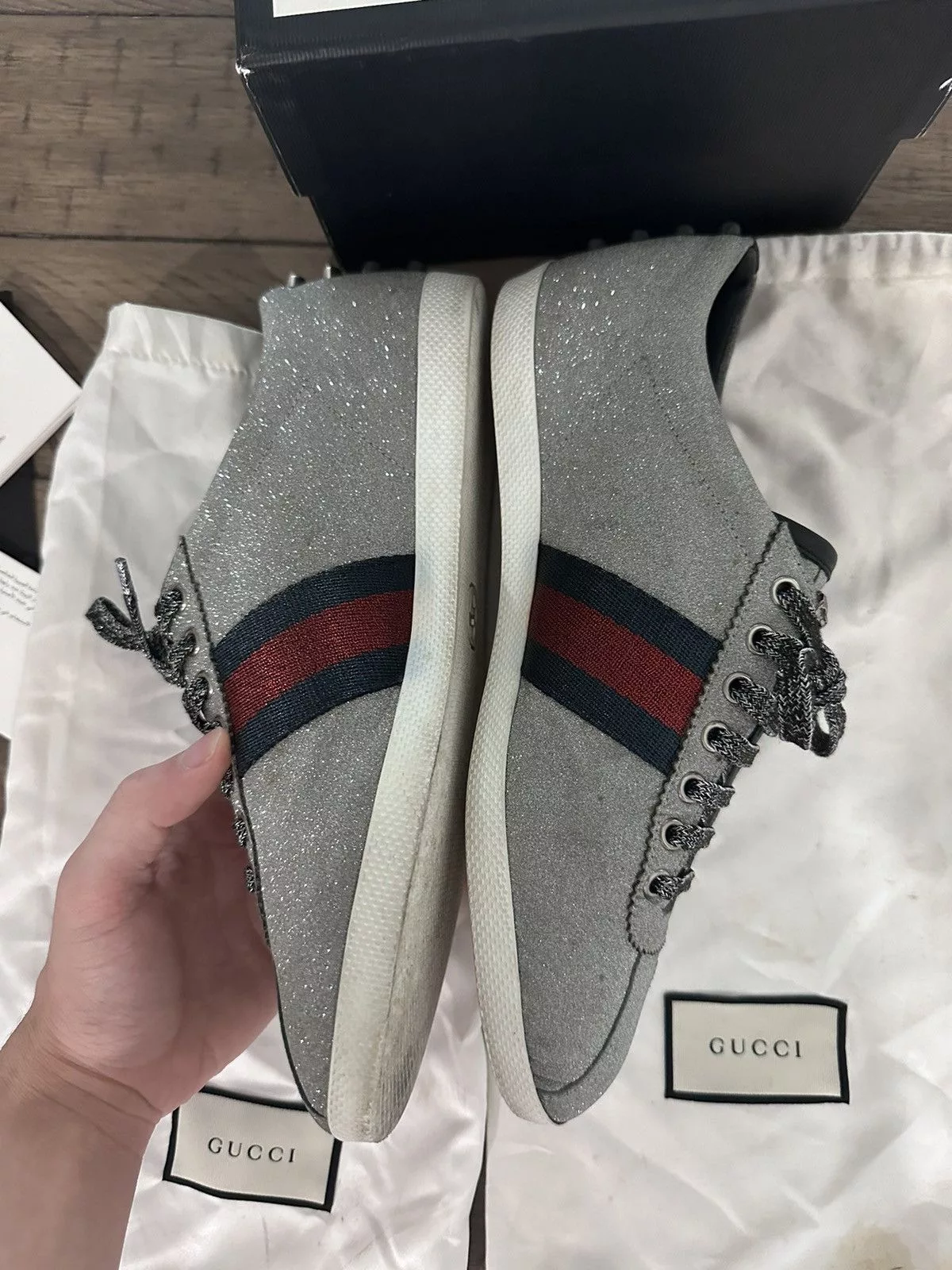 Gucci Low Top Sneakers Gucci sneakers Silver
