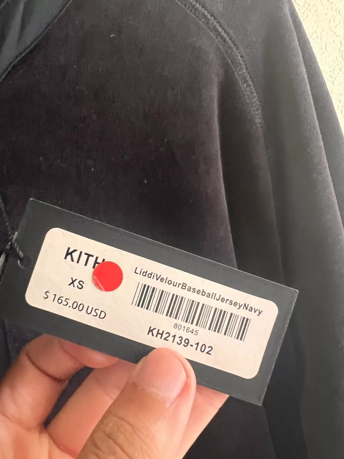 Kith Light Jackets Kith Lidl Velour Baseball Jersey M Navy Blue