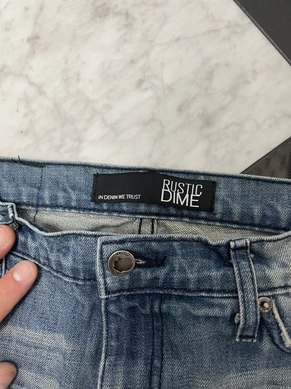 Rustic Dime Denim Rustic Dime 🔥 Rustic Dine Ripped jeans taper fit Blue