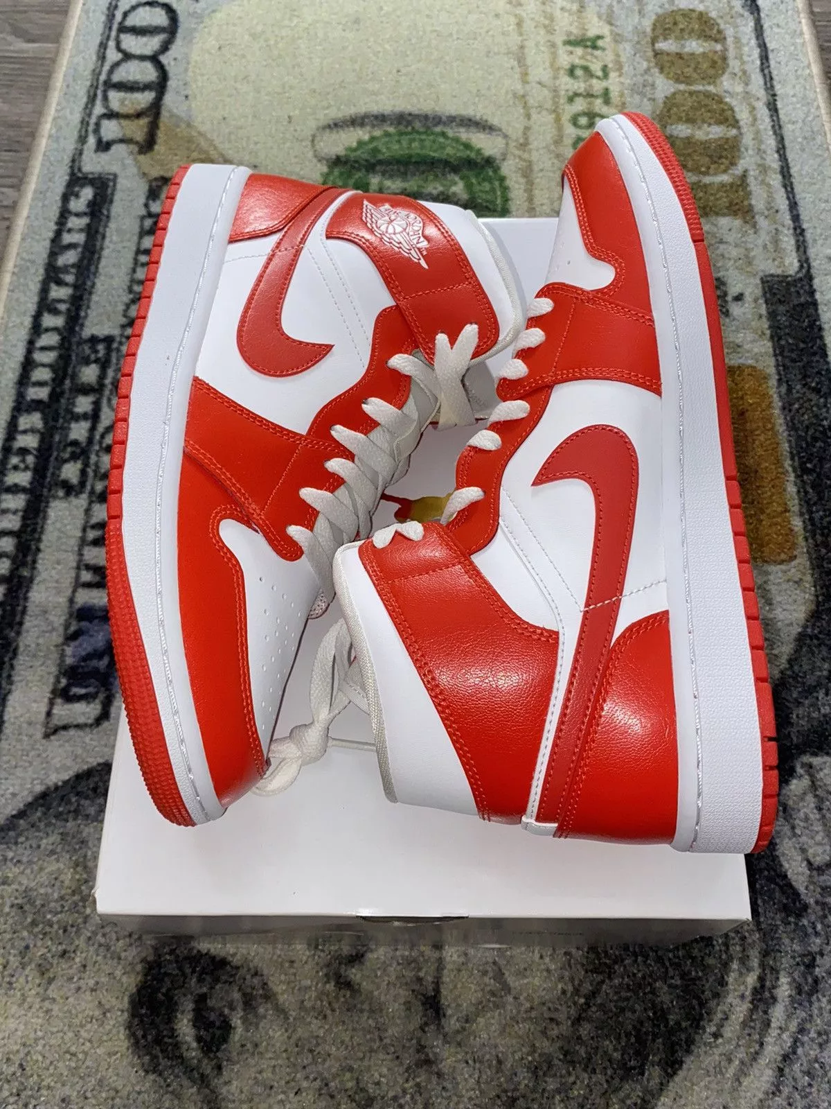 Jordan Brand Hi Top Sneakers Jordan Brand × Nike Jordan 1 Mid Syracuse (11 Womens) Orange