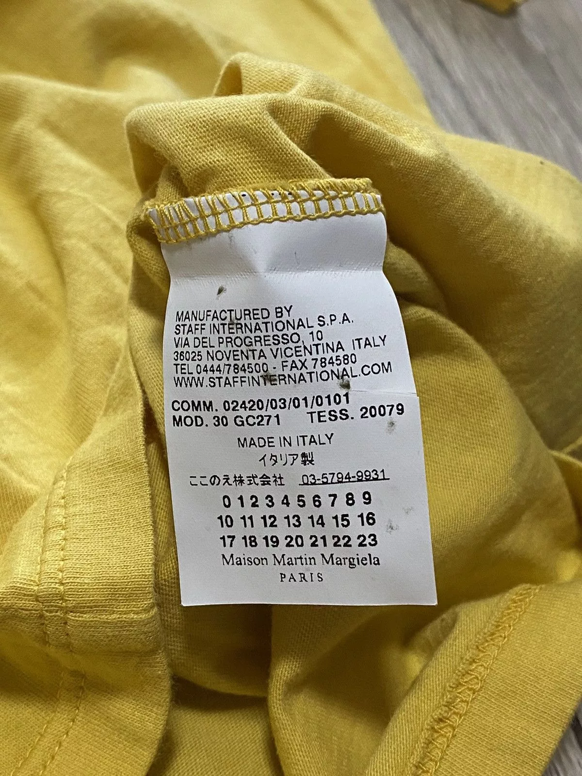 Maison Margiela Short Sleeve T Shirts Maison Margiela Maison Martin Margiela S/S 2007 Flower T Shirt Tee NWT MMM Yellow