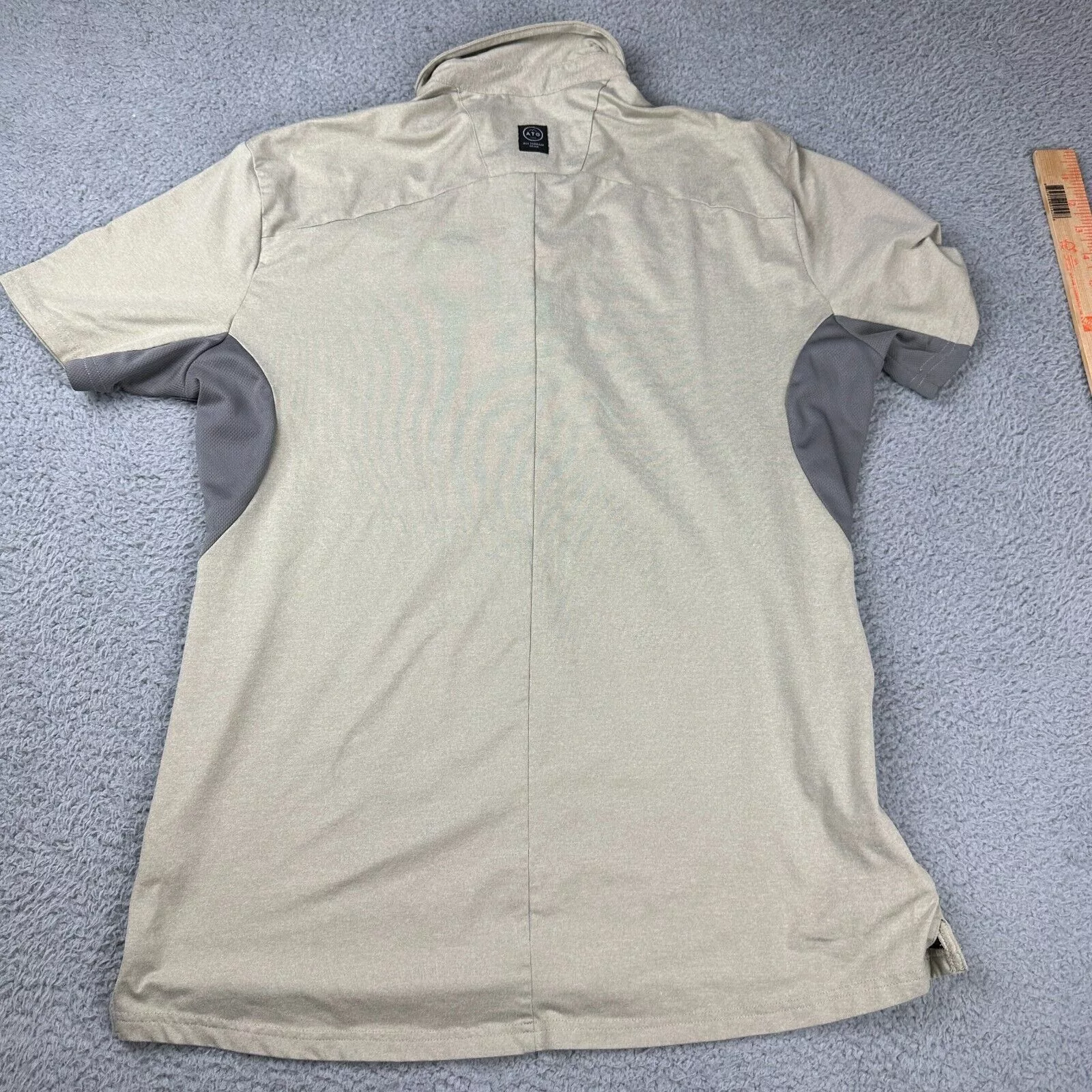 Wrangler Short Sleeve T Shirts Wrangler ATG Regular Fit Adult Front Logo Casual Polo Shirt Beige