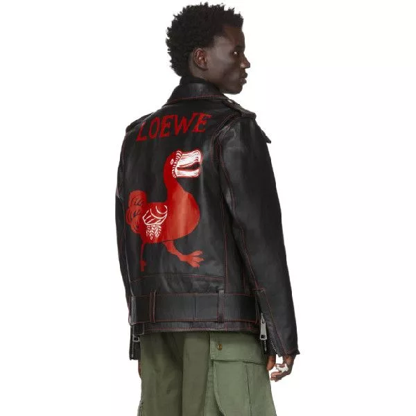Loewe Leather Jackets Loewe William De Morgan Leather Jacket Black