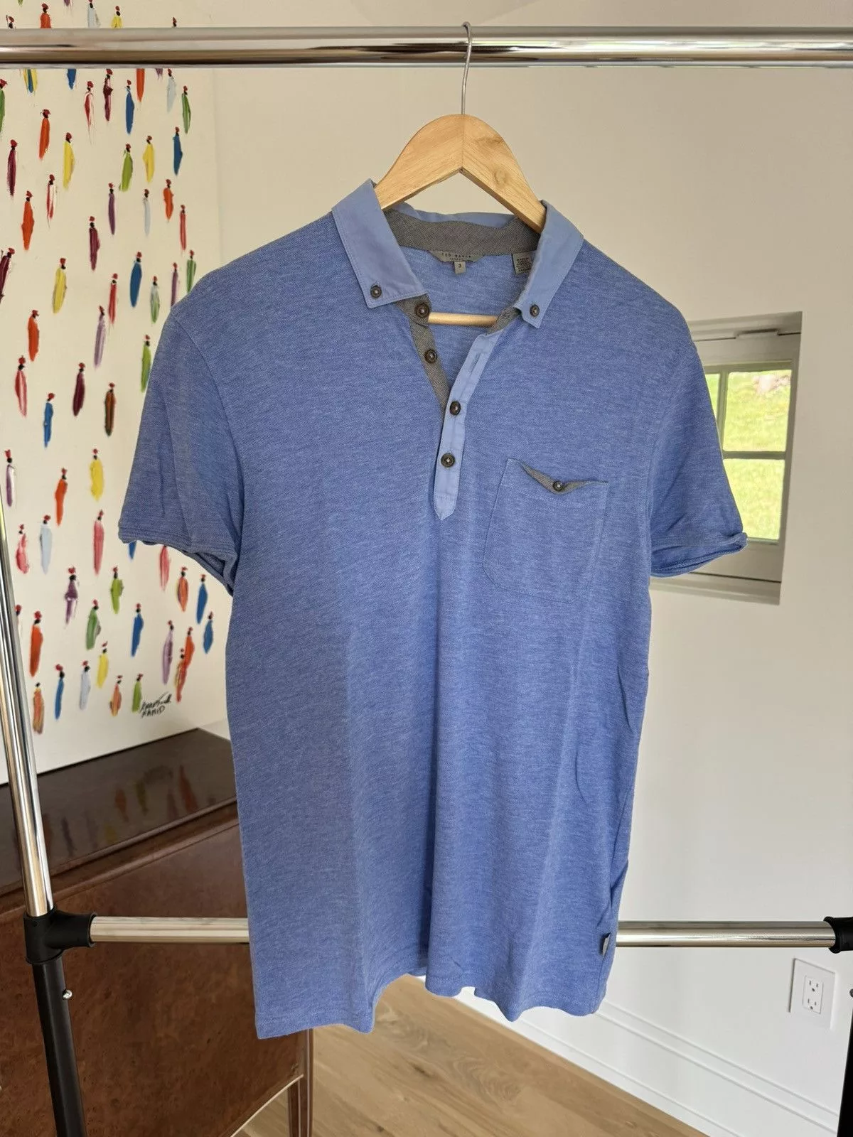 Ted Baker Polos Ted Baker Heather Polo Blue
