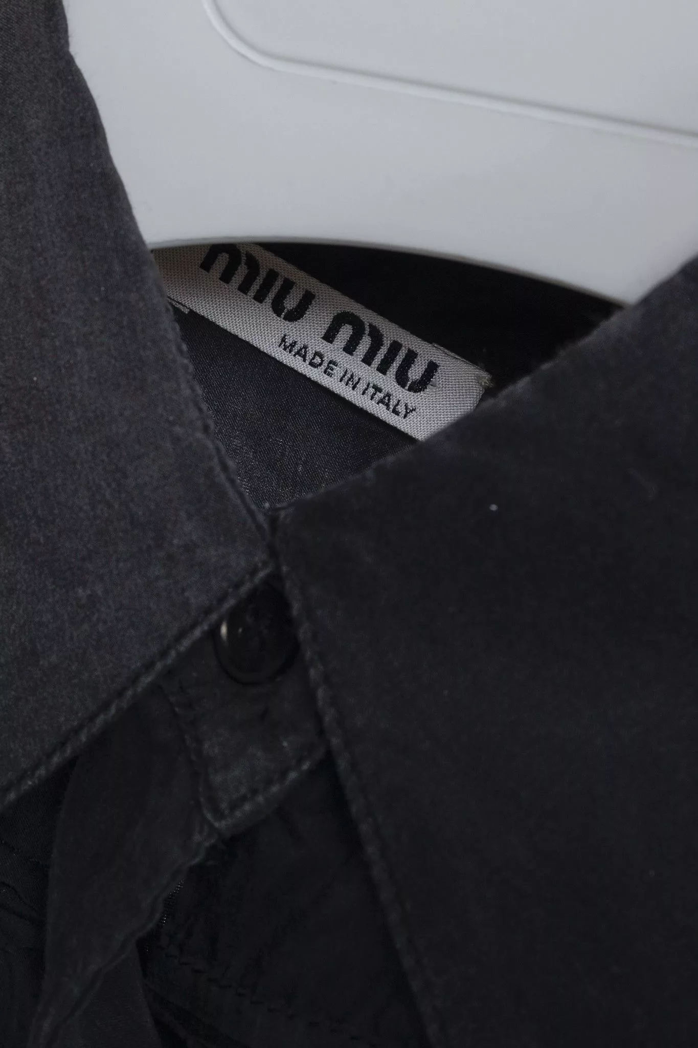 Miu Miu Blouses Miu Miu 2006 Grey Pleated Cotton Shirt Black