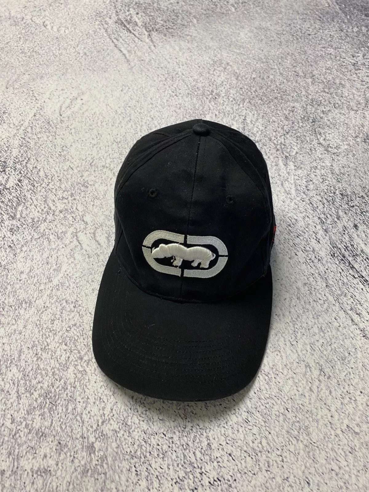 Ecko Unltd. Hats Ecko Unltd. × Vintage Vintage Ecko Unltd. Marc Ecko Big Logo FlexFit Cap Hat Rap Black Streetwear