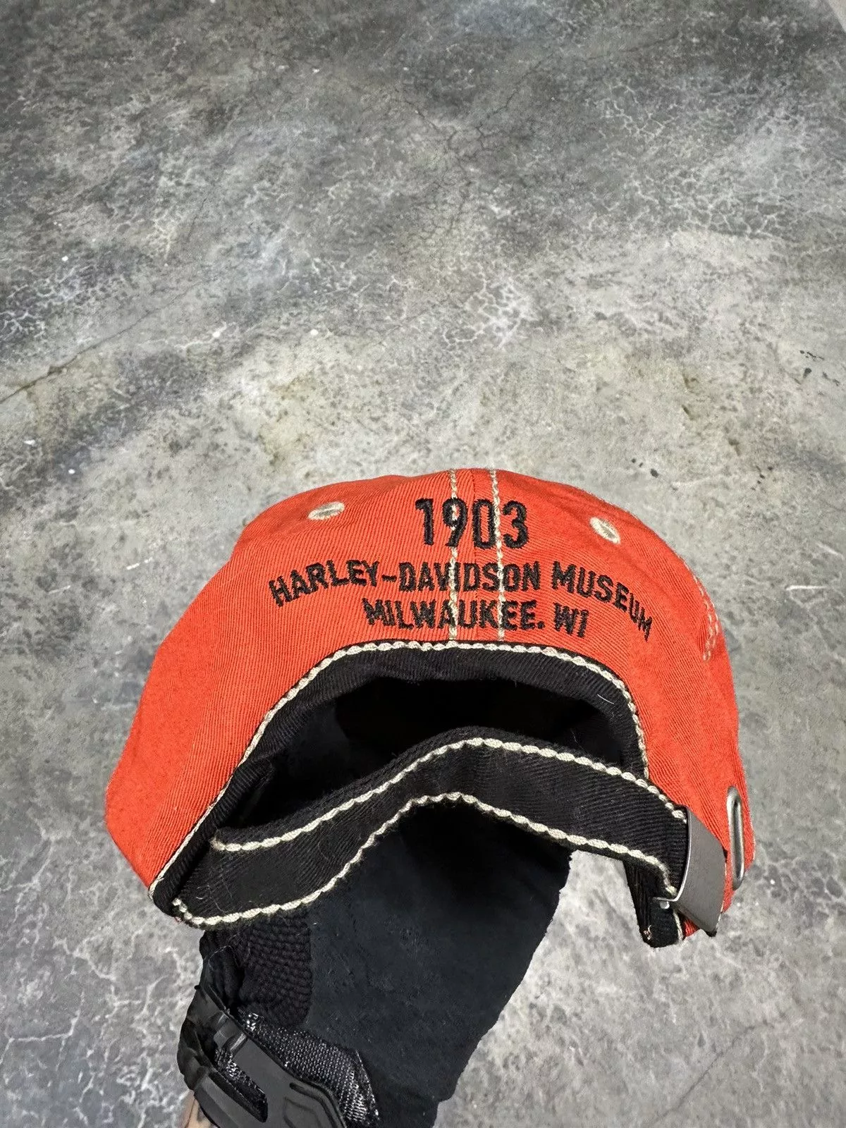 Harley Davidson Hats Harley Davidson × Vintage Vintage Harley Davidson Hat Orange