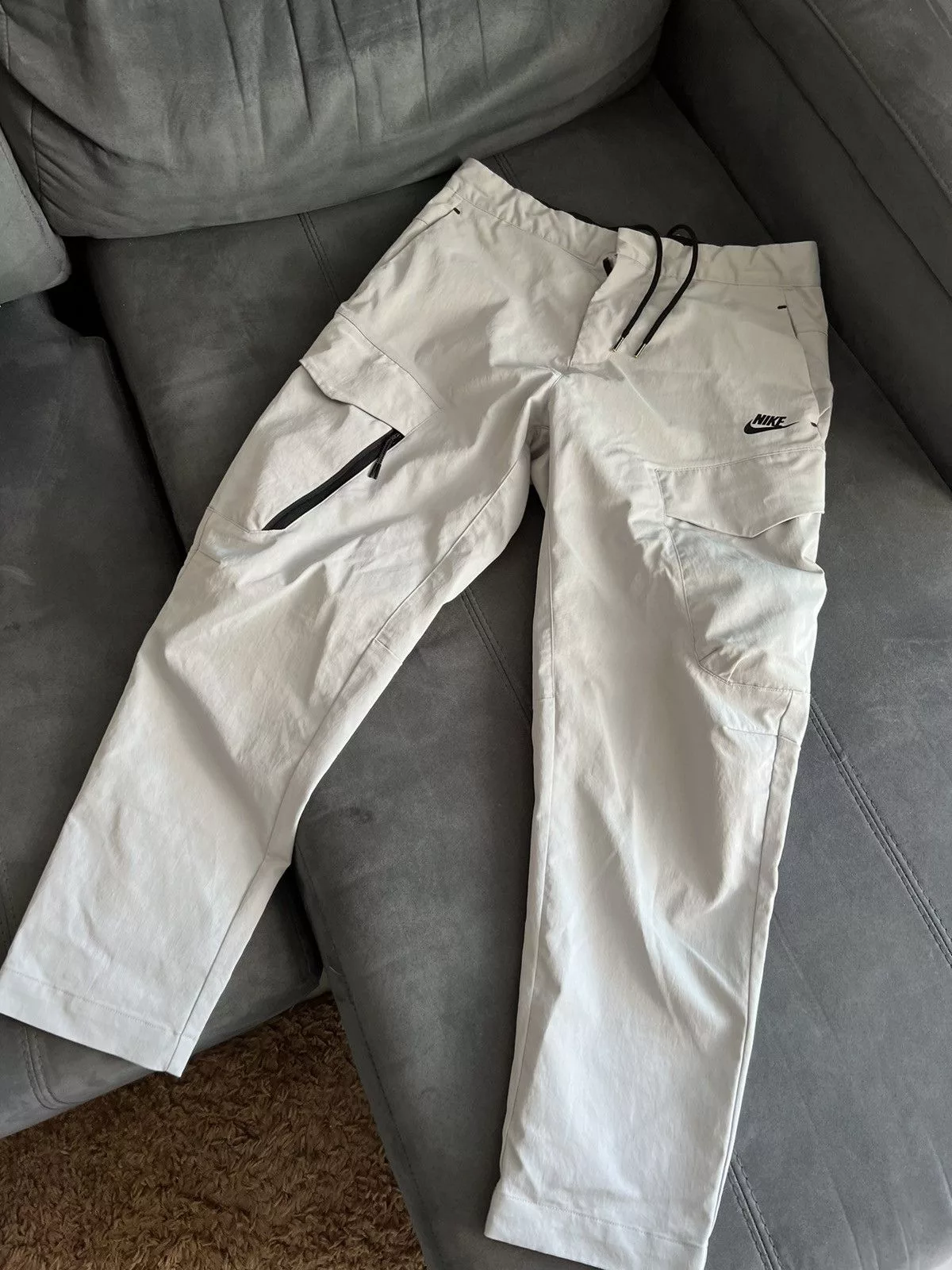 Nike Sweatpants Joggers Nike tech nylon pants drill Gray