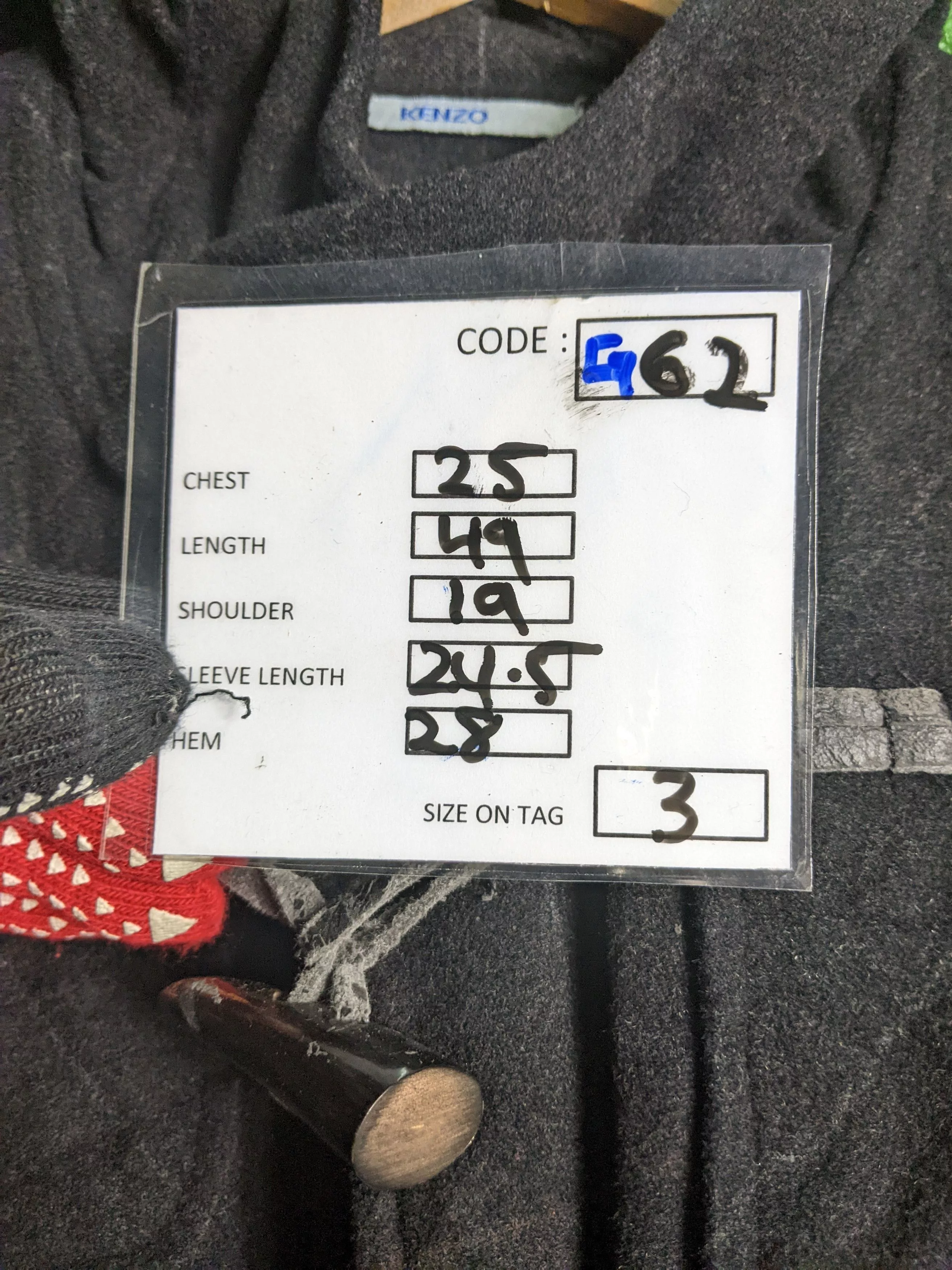 Kenzo Light Jackets VINTAGE KENZO WOLL LONG JACKET Multi Avant-Garde