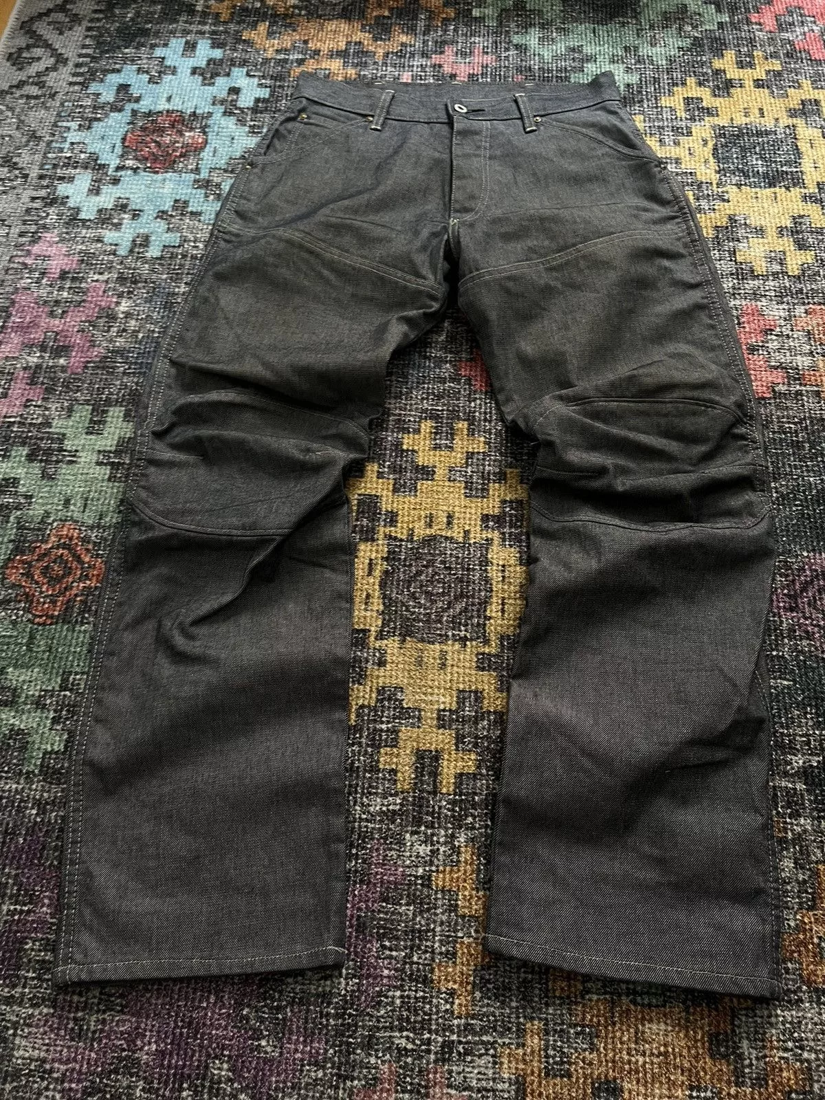 G-Star Denim G-Star ‼️Archival G Star Raw Denim Big Logo knee Elwood Jeans‼️ Gray