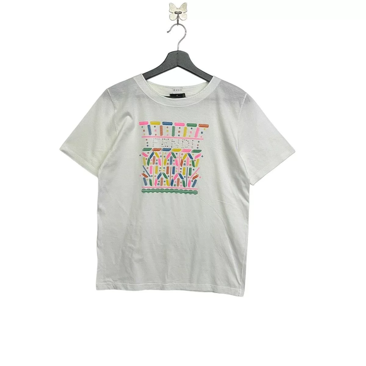 Designer Short Sleeve T Shirts Designer × Fendi *Rare!! FENDI country multicolour printed designer tee White
