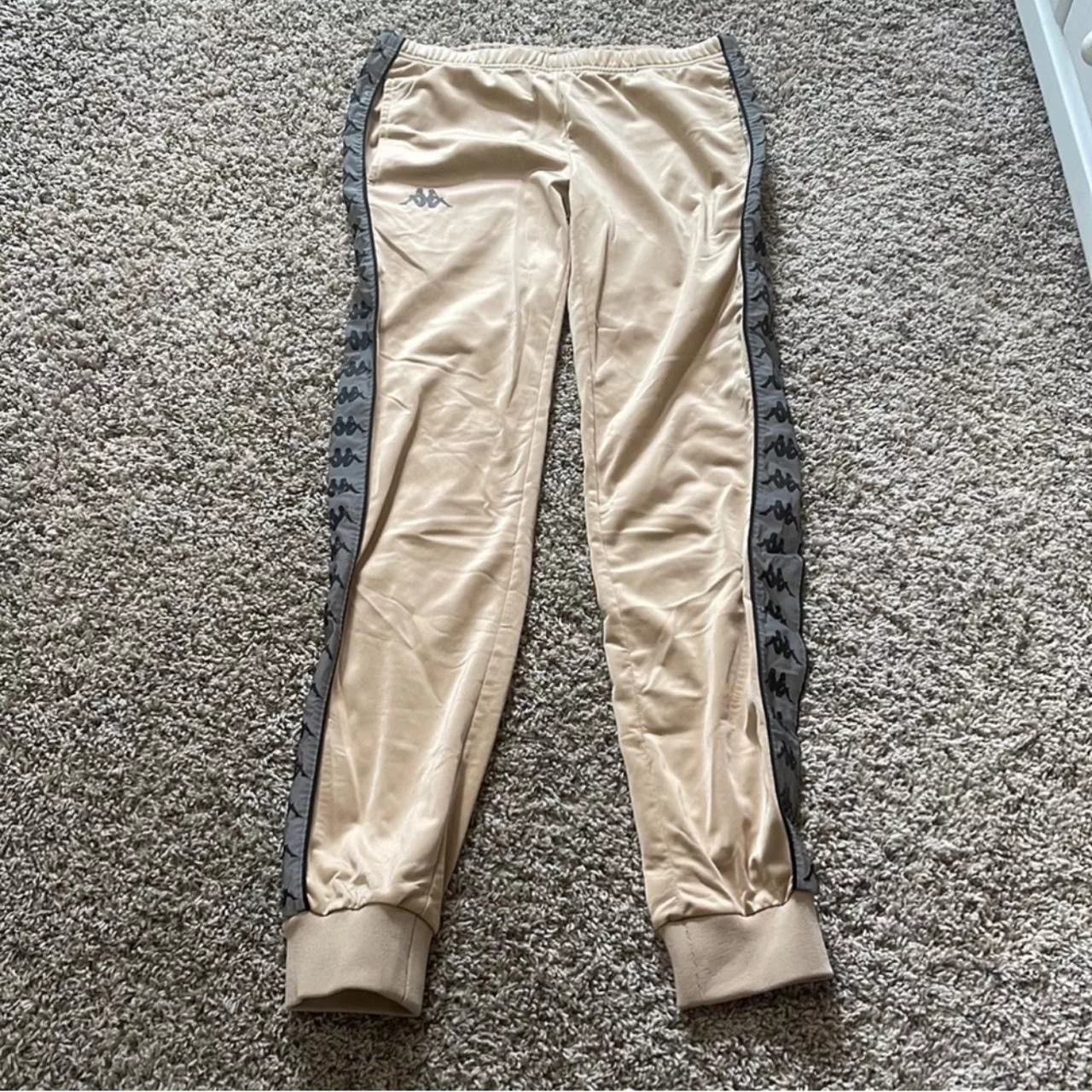 Kappa Joggers Reflective Tan Kappa Pants Brown