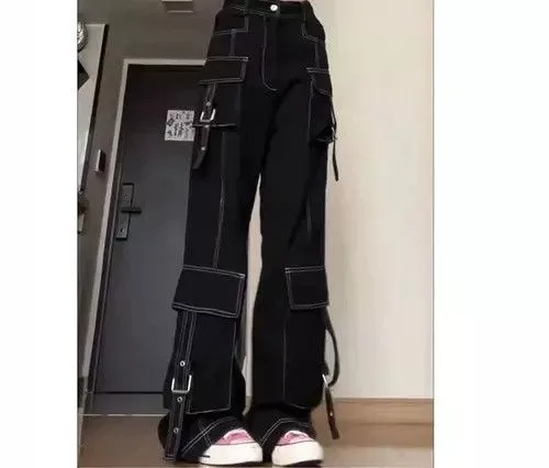Other Denim Other Baggy Cargo Techwear Hippie Pants Black Avant-Garde