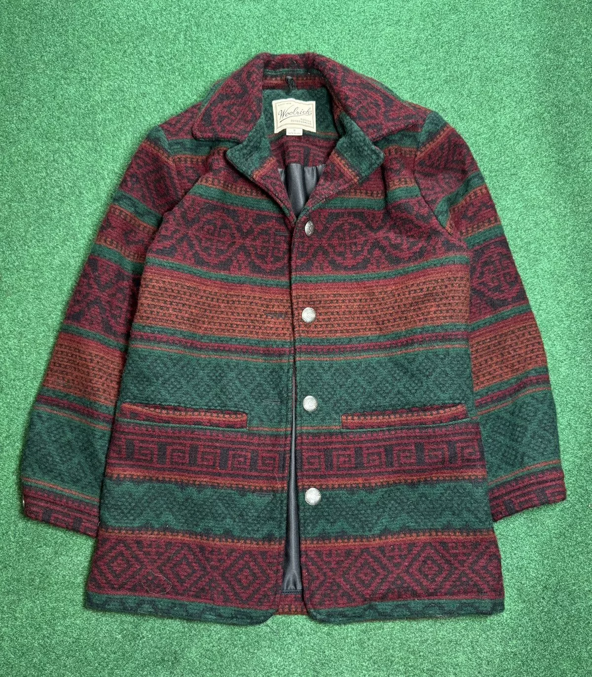 Vintage Coats Vintage × Woolrich Woolen Mills Vintage 90s Woolrich Jacket Small Wool Southwest Aztec Red