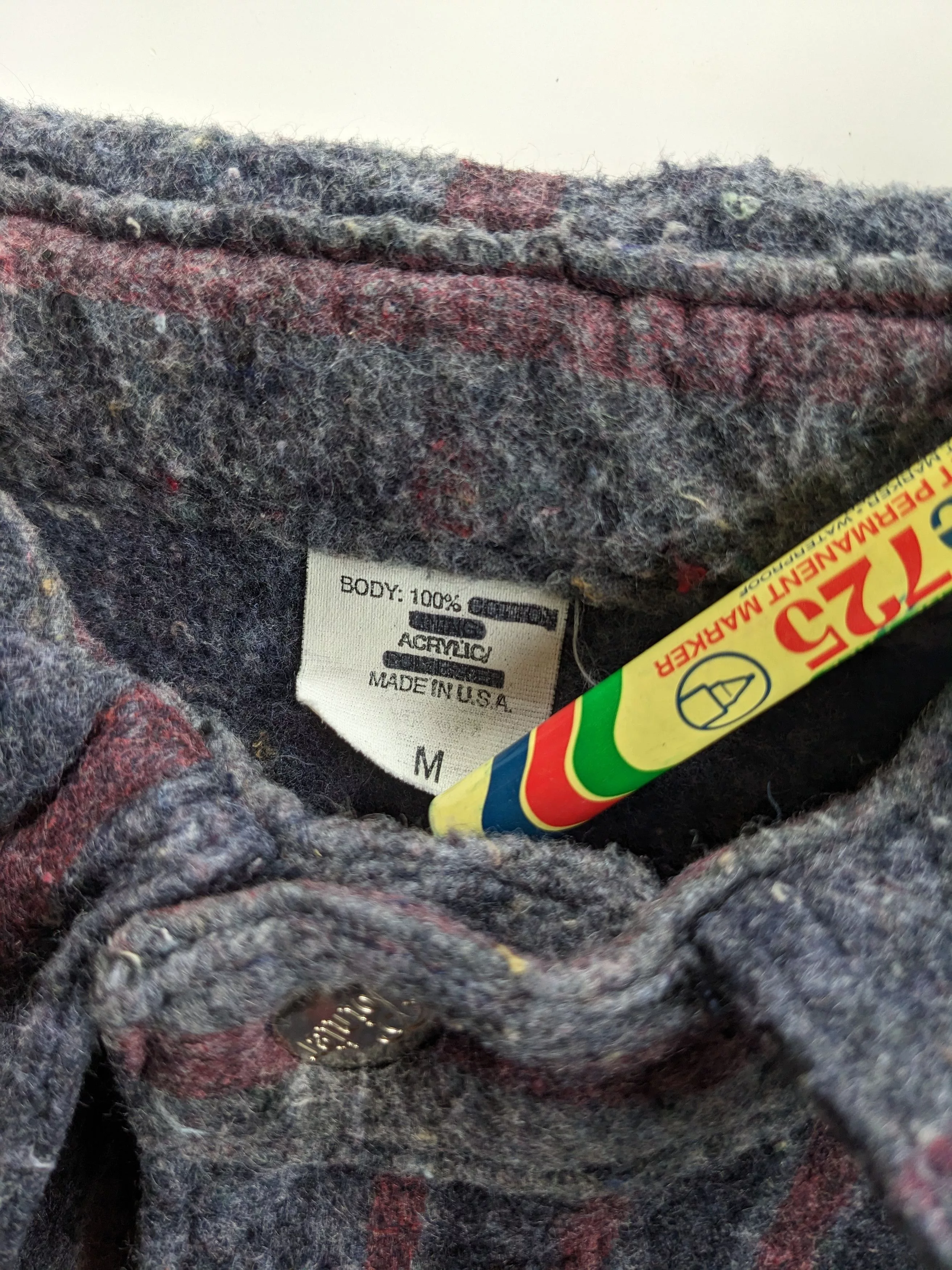 Pointer Light Jackets Vintage 80s Pointer wool blanket jacket Gray