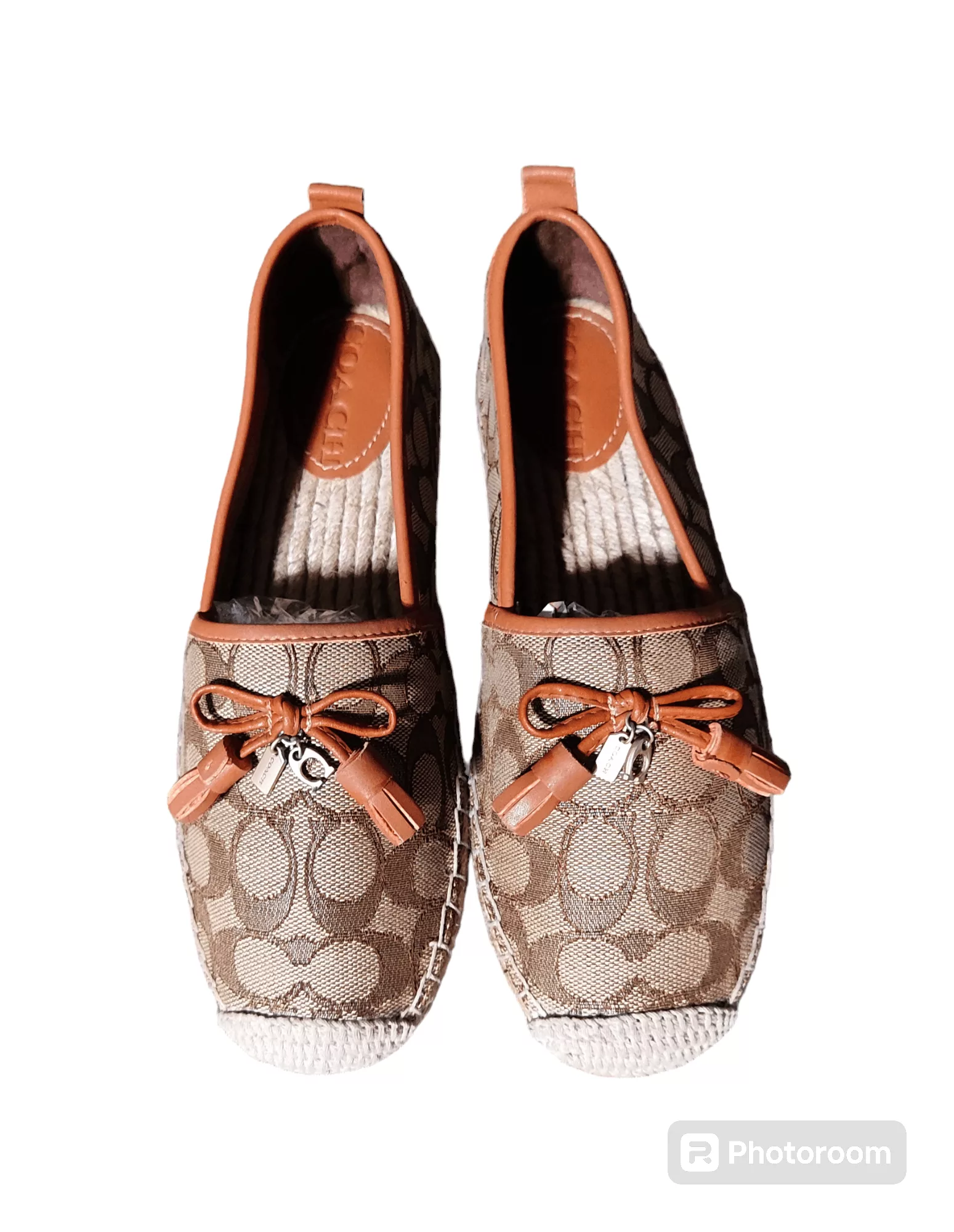 Coach Platforms Coach Carson Espadrille Khaki/Saddle Brown
