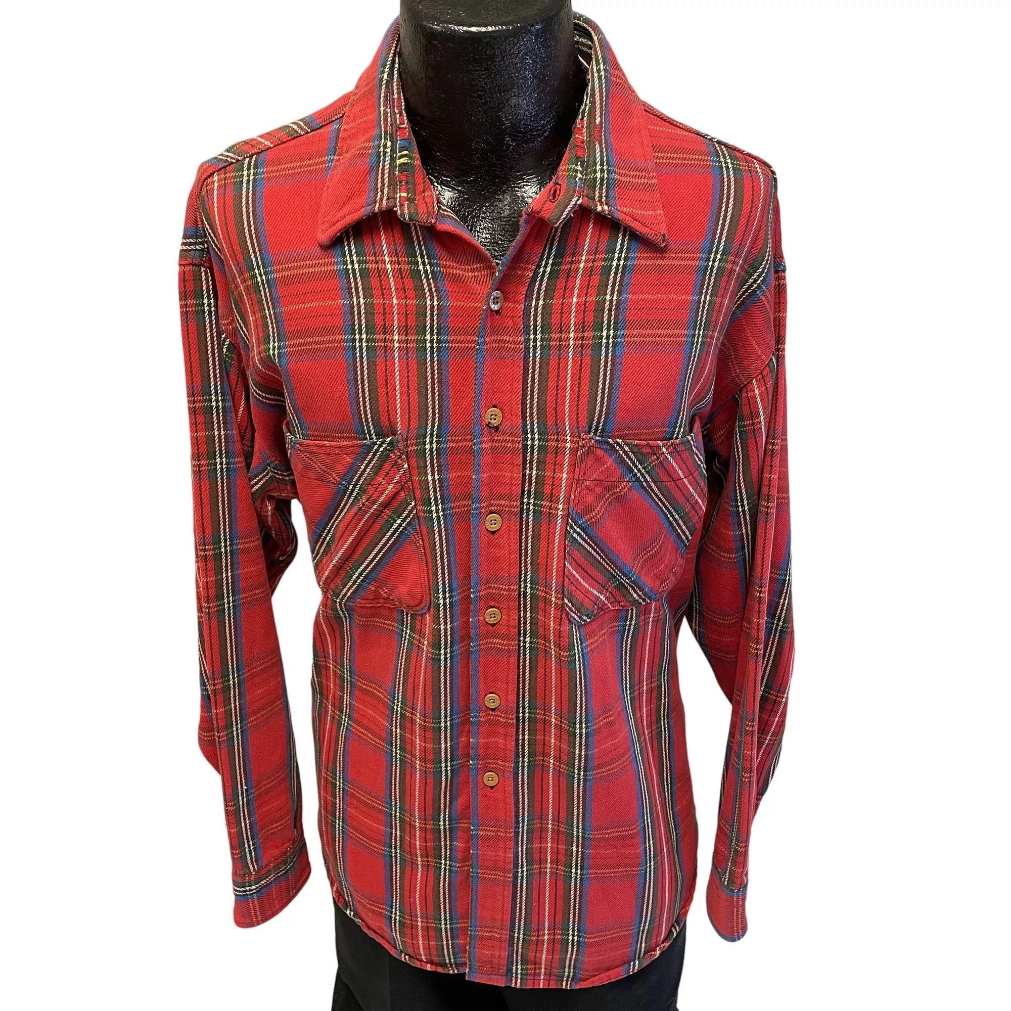 Big Mac Shirts Button Ups Vtg Big Mac PLAID Mechanic WORK Shop WORK Hunting Shirt Red