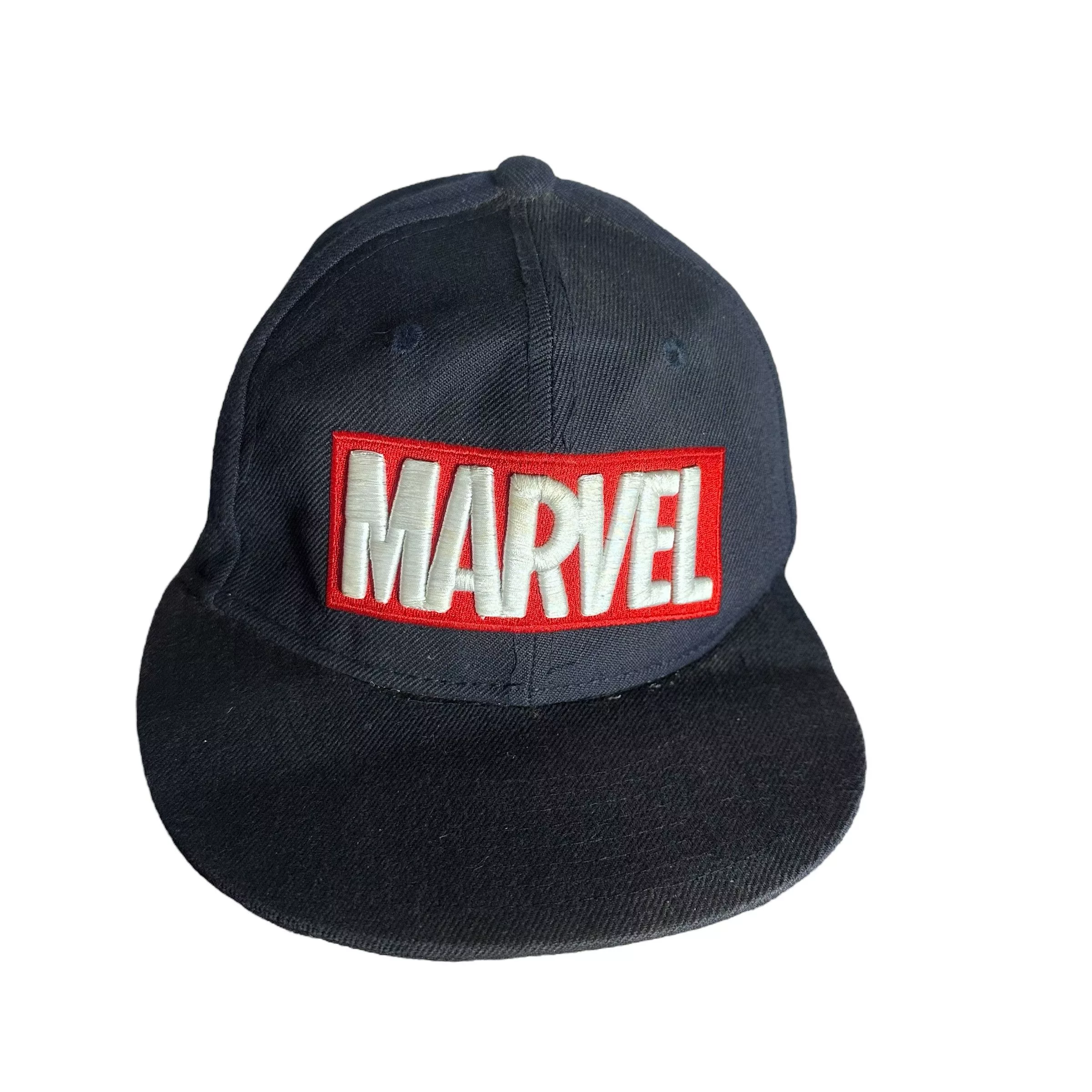 Anime Hats Anime × Marvel Comics 🔥RARE🔥Marvel Studio Logo Embroidery Snapback Cap Hat Black Vintage