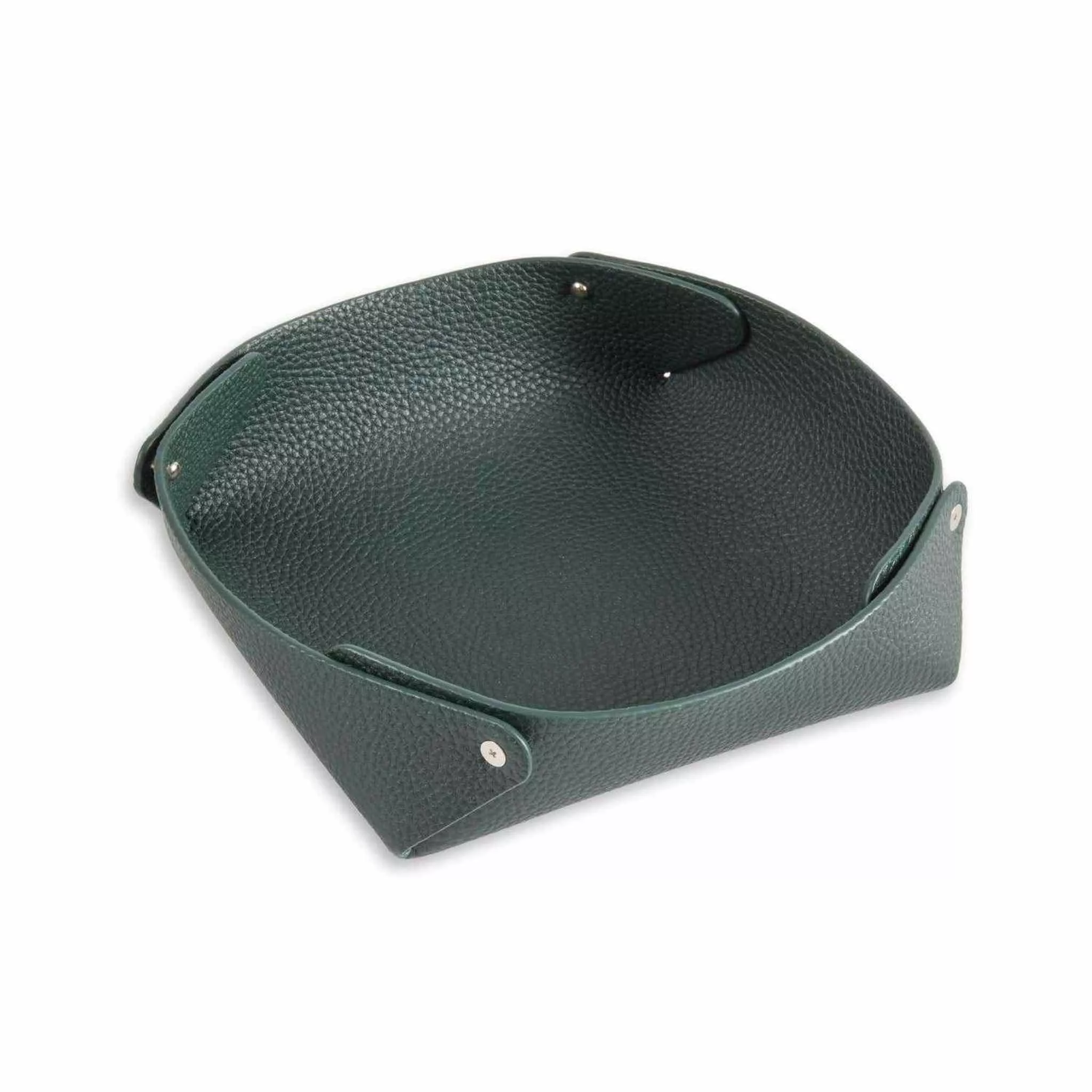 Luxe Leather Valet Tray – Pebbled Finish