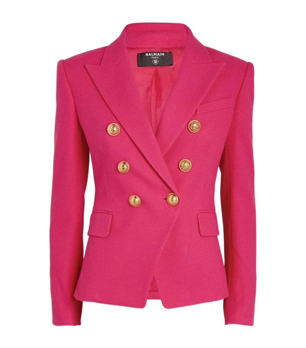 Balmain Blazers Balmain o1w1db10624 Blazer in Magenta Pink