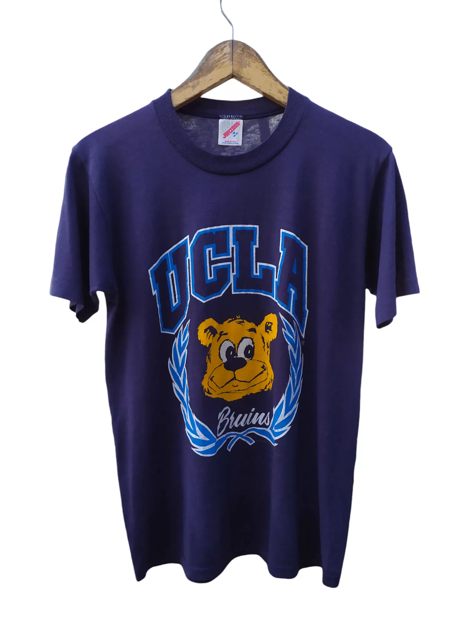 Jerzees Short Sleeve T Shirts Jerzees × NFL × Vintage Vintage 80s Jerzees Ucla Bruins Blue