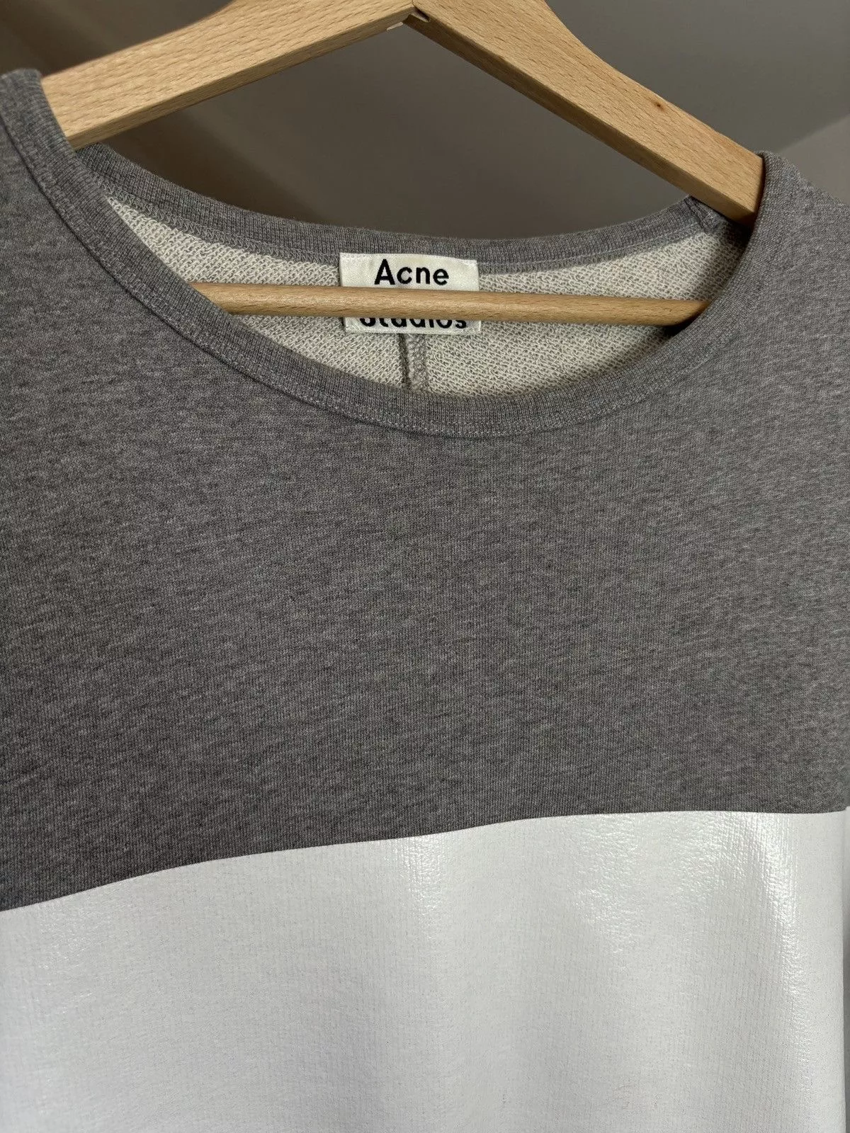 Acne Studios Sweatshirts Hoodies Acne Studios × Designer Acne Studios Finish Rugby PSS17 Vintage Sweatshirt Gray