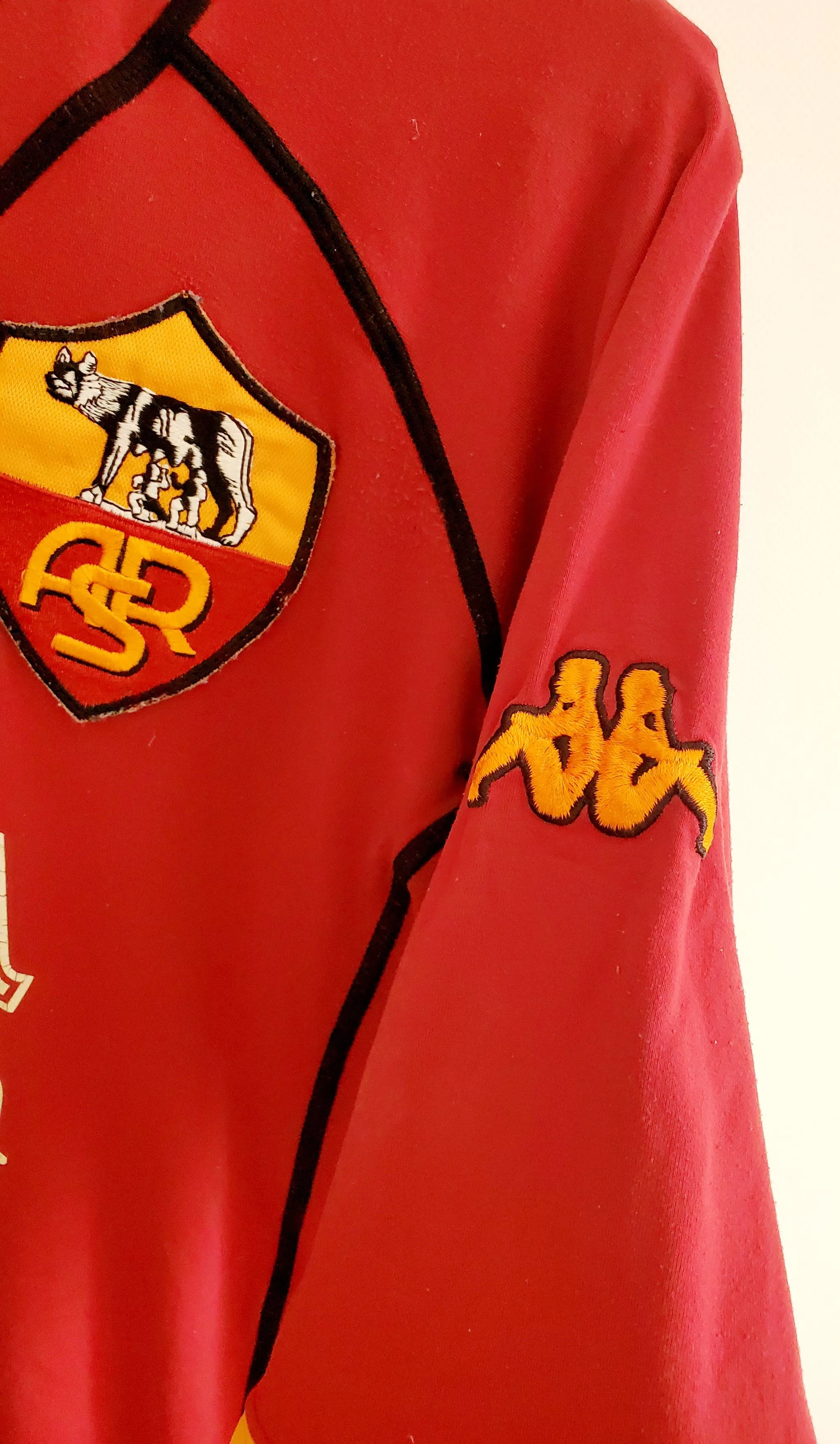 Kappa Short Sleeve T Shirts Kappa × Vintage As Roma 2001/2002 Home soccer jersey #9Montella L Red