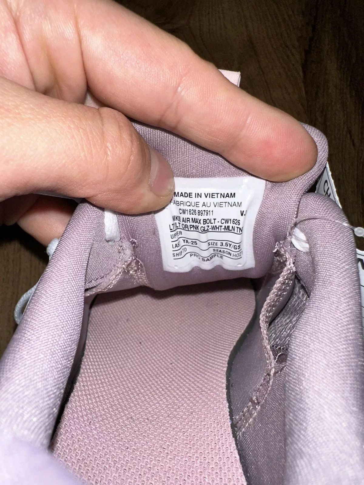 Nike Low Top Sneakers Nike Air Max Bolt Light Violet Ore Sample Multi