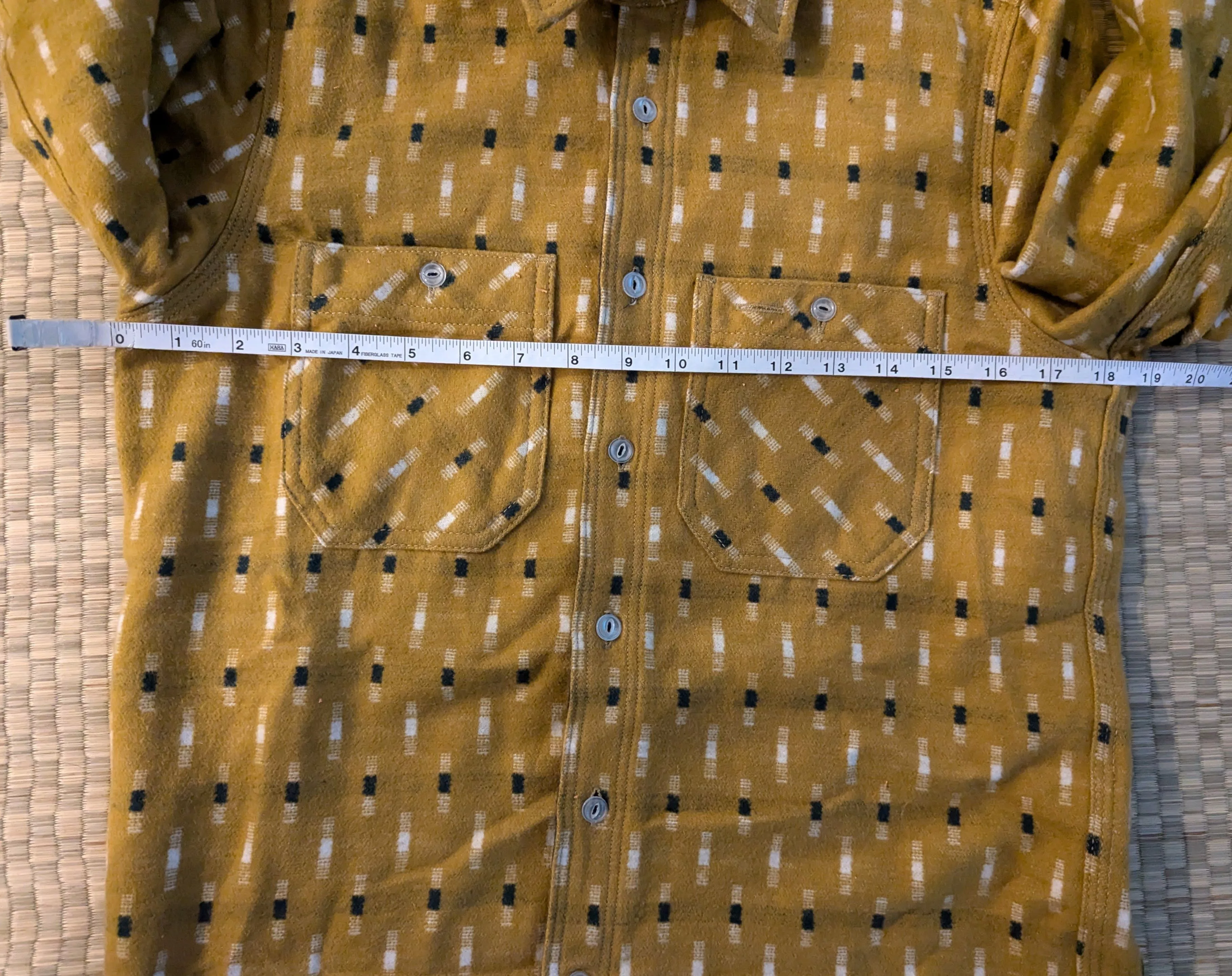 Rogue Territory Shirts Button Ups RGT Rogue Territory Geometric Pattern Cotton Brushed Flannel Gold