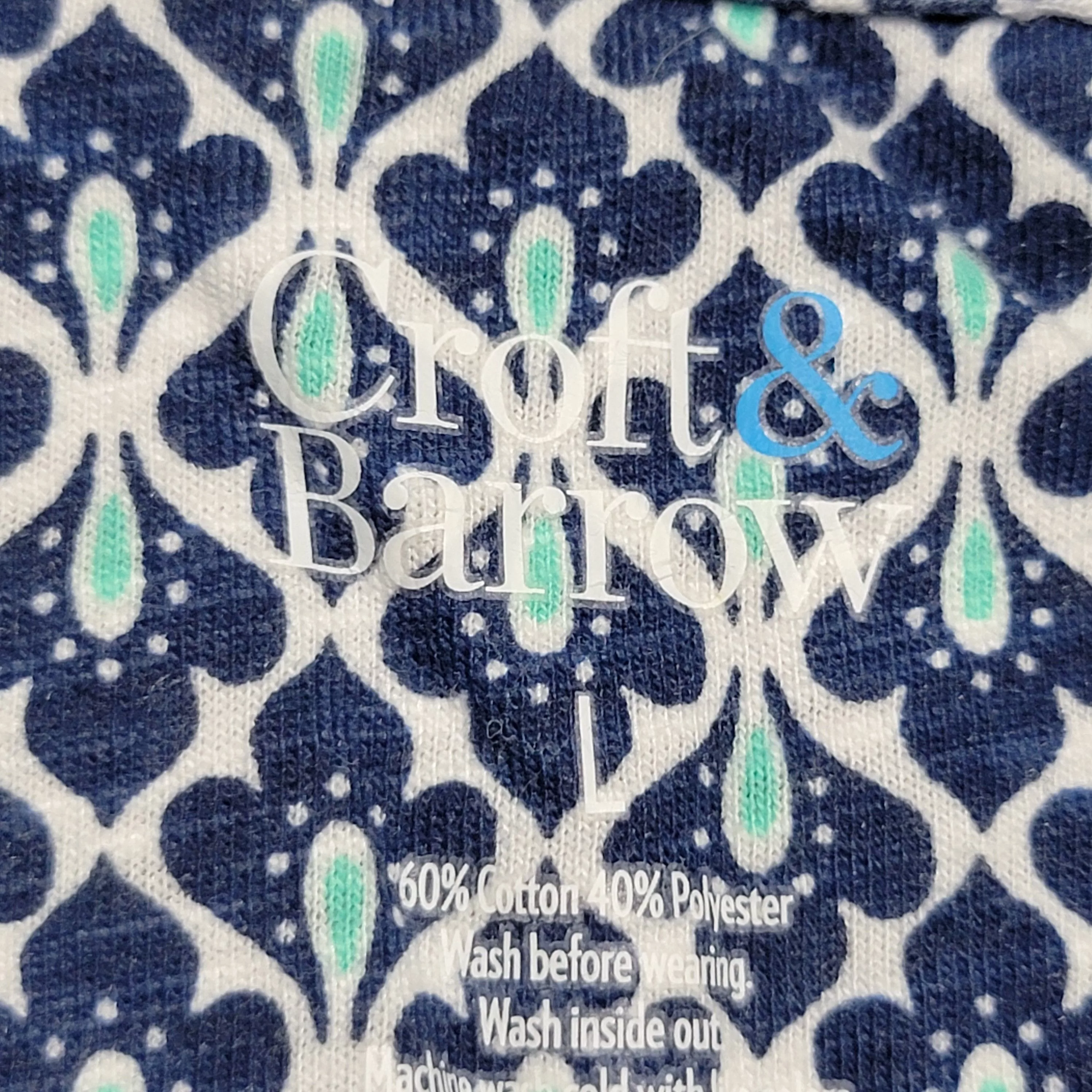 Croft & Barrow Button Ups Croft & Barrow LS Full Button Blouse - Size Large Multi