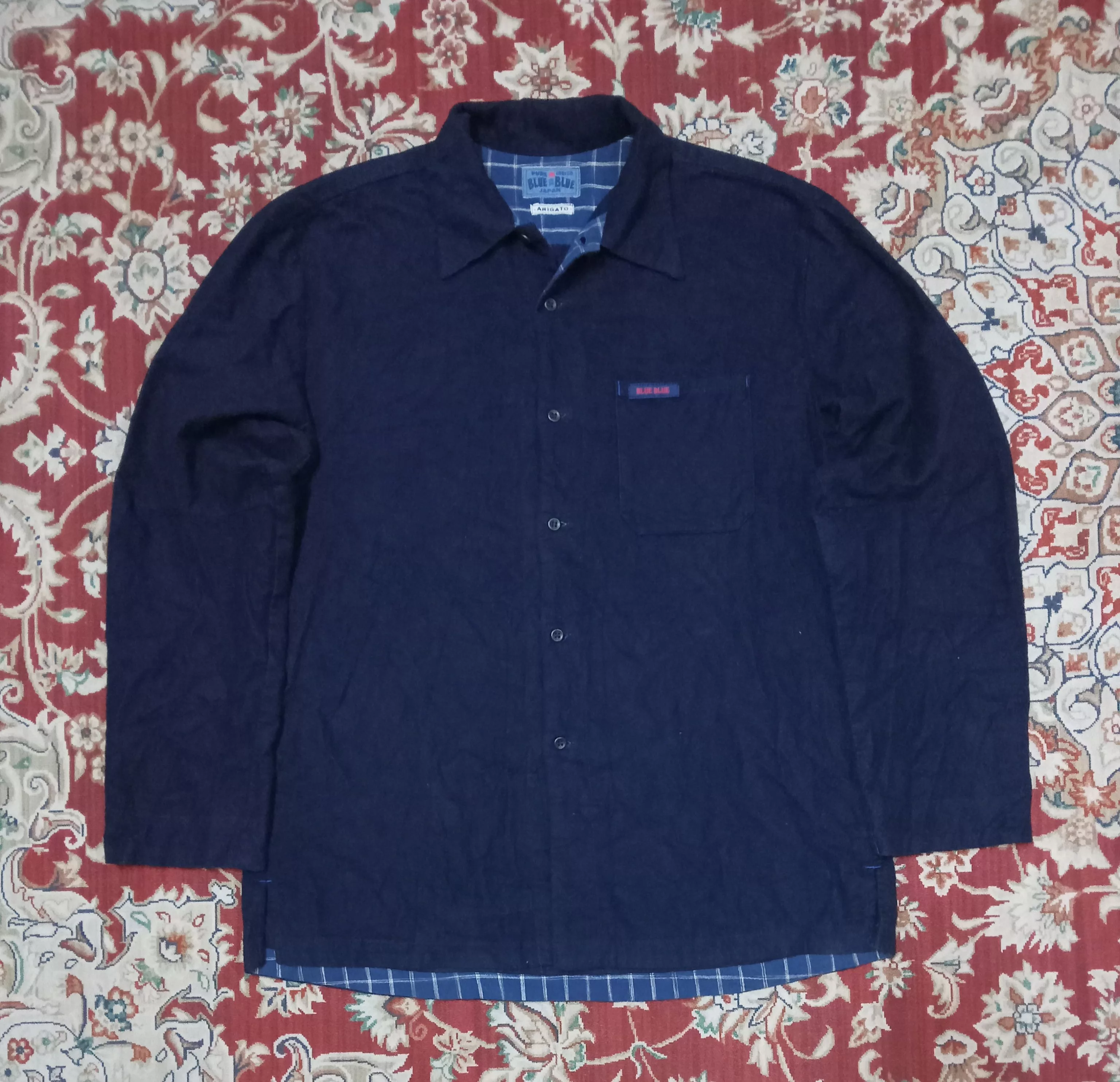 Blue Blue Japan Shirts Button Ups Blue Blue Japan - Pure Indigo Blue Shirt