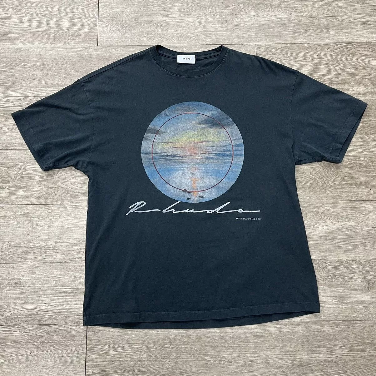 Rhude Short Sleeve T Shirts Rhude Sunset Tee Size Large (Fits like XL) Black