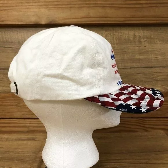 Other Hats Other VTG Task Master Baseball Cap Hat White Patriotic Light Bulb Blue Vintage