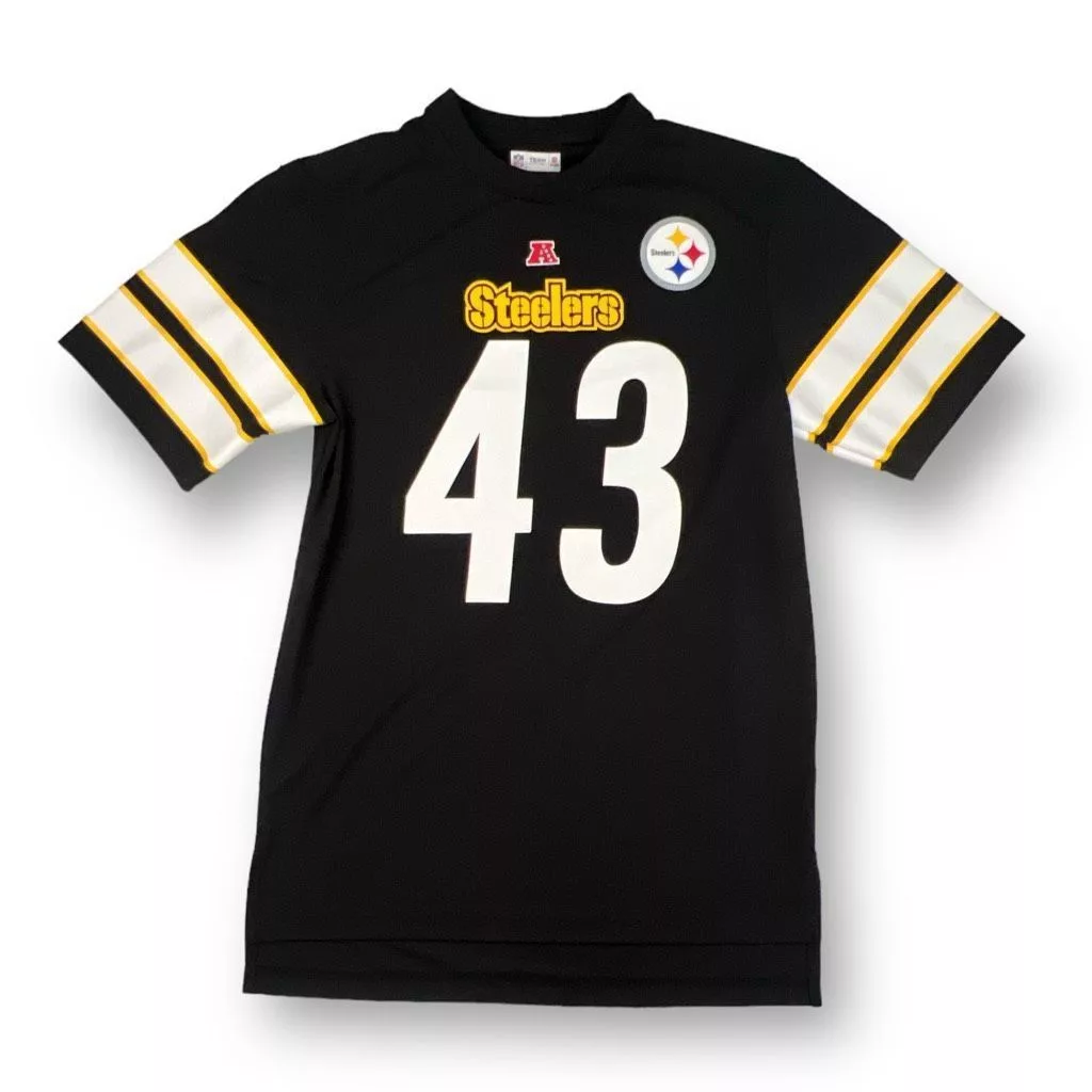 NFL Jerseys NFL Team Apparel Polamalu # 43 Pittsburg Steelers Jersey Siz Black