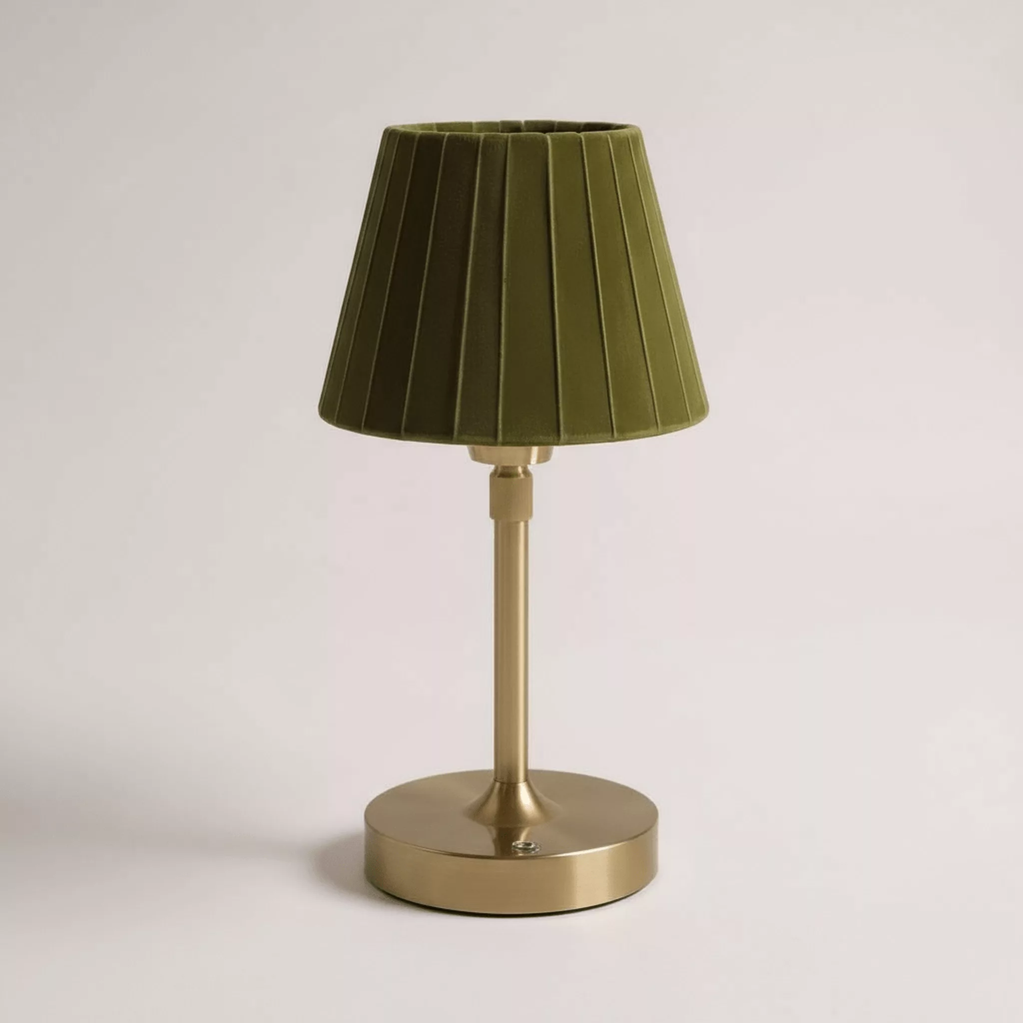 Velvet Pleated Rechargeable Cordless Table Lamp