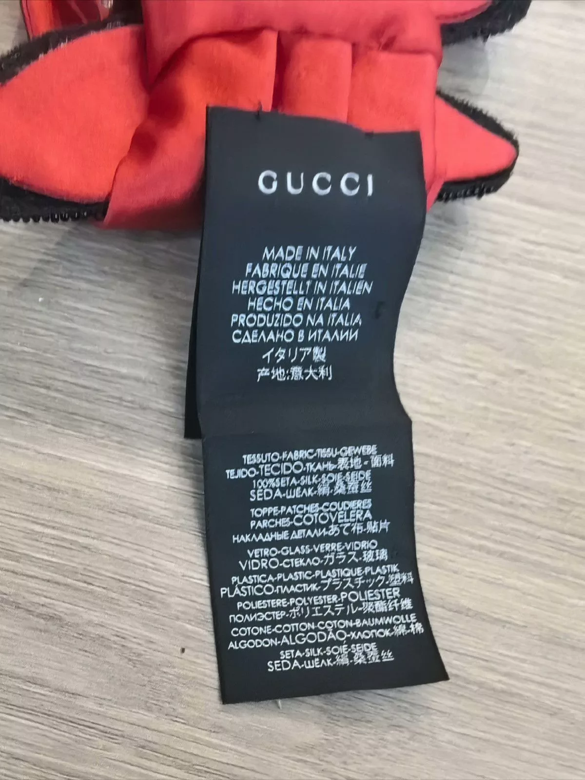 Gucci Hats Gucci crystal silk headband Red