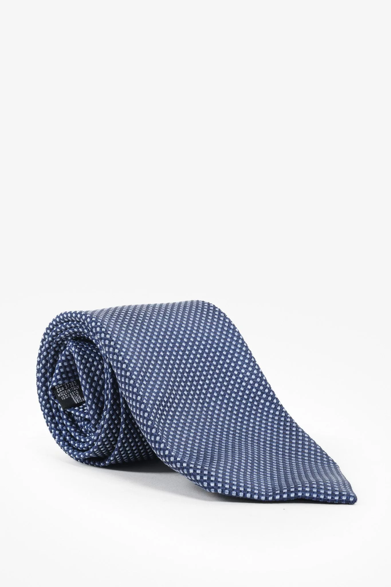 Giorgio Armani Miscellaneous Giorgio Armani Blue Two-Tone Jacquard Micro-Pattern Silk Tie