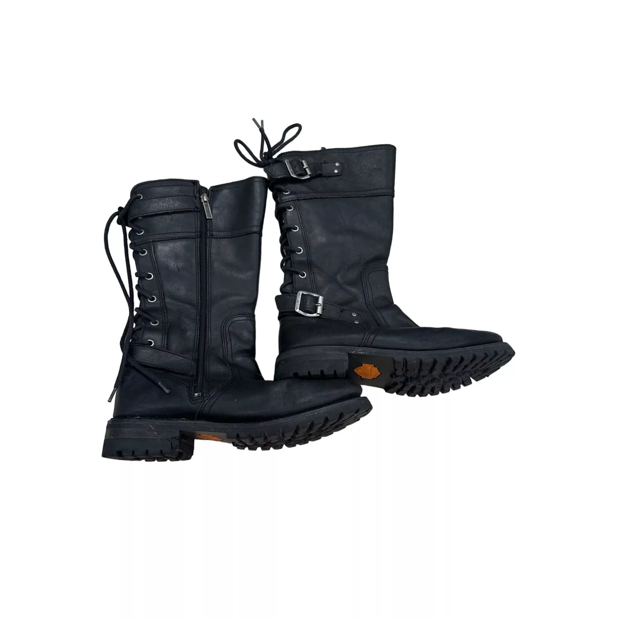 Harley Davidson Boots Harley Davidson men’s black leather shoes biker boots size 9