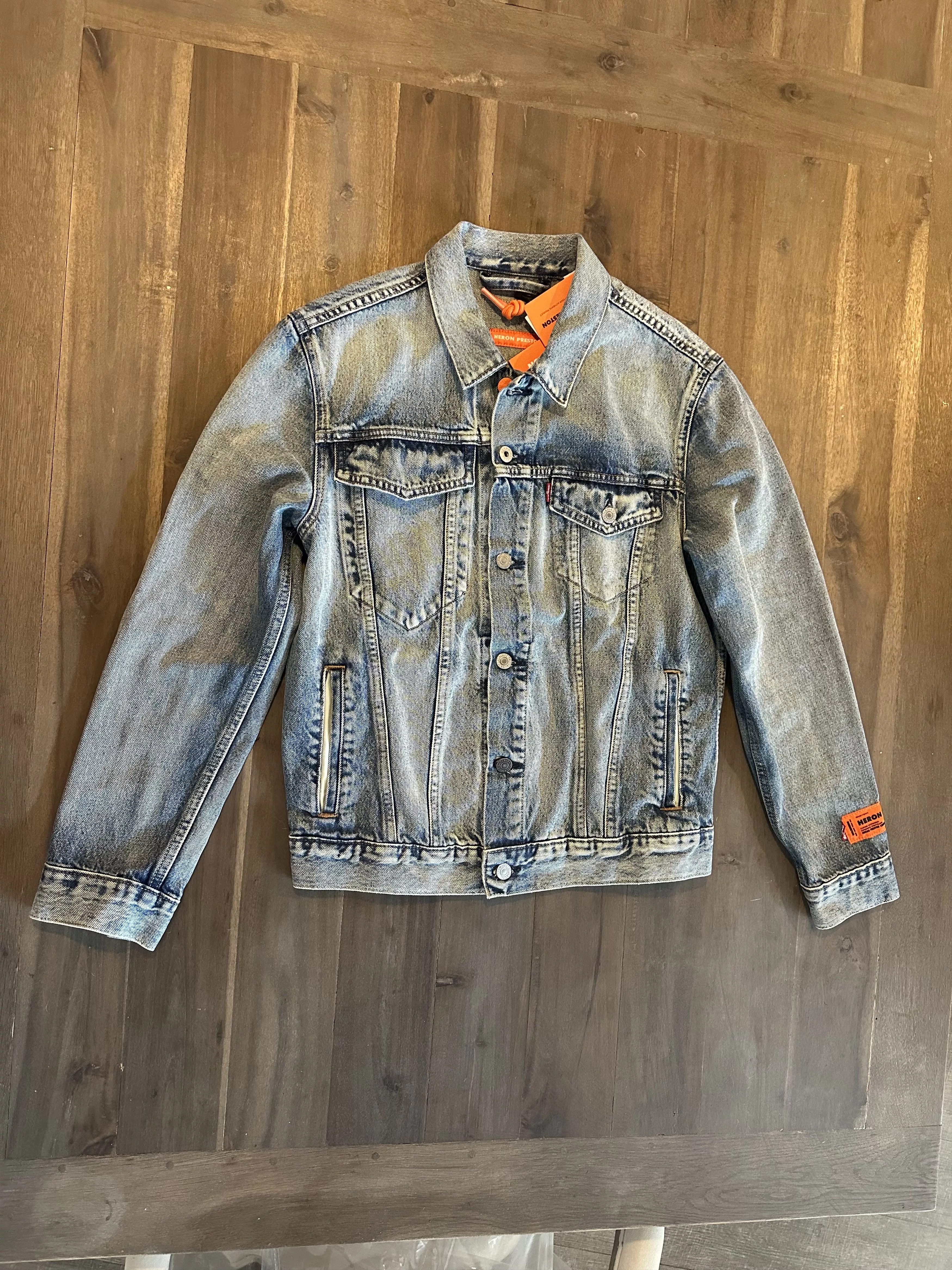 Heron Preston Denim Jackets Heron Preston × Levi's Heron Preston Denim Tracker Jacket Blue