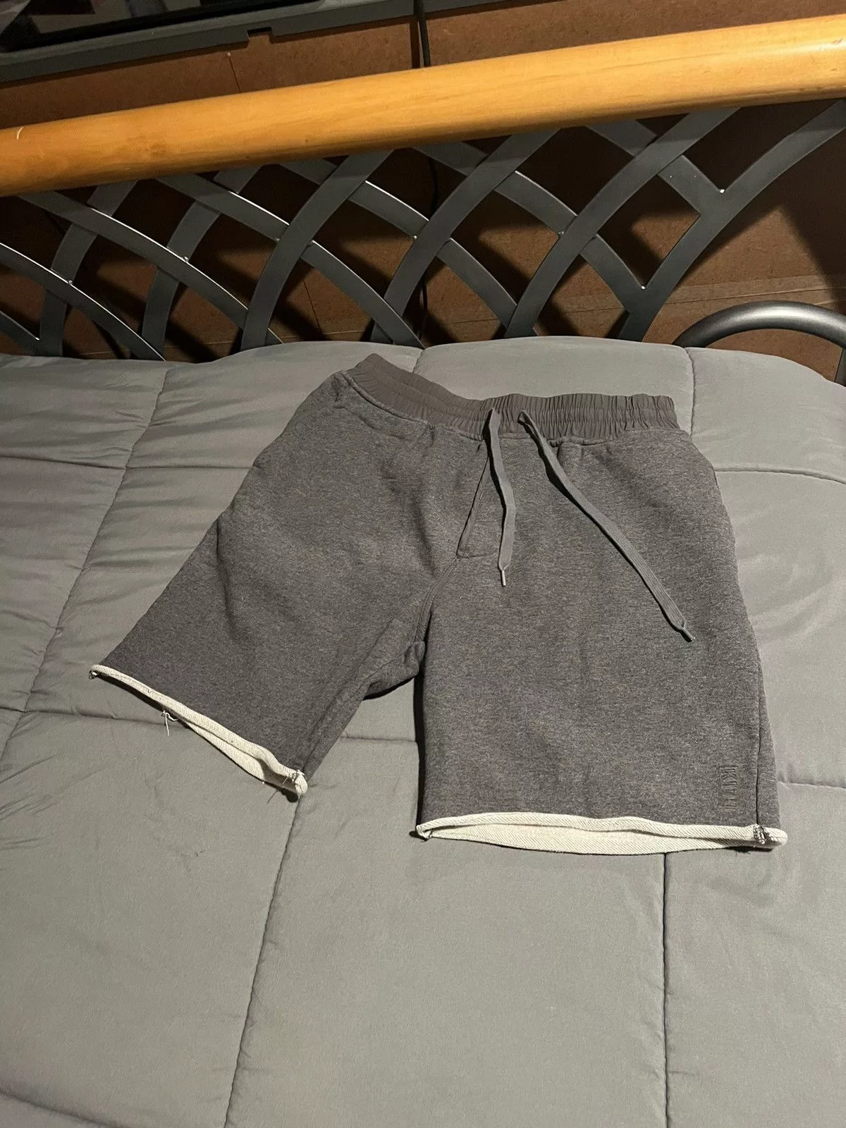 Kith Shorts Kith × Ronnie Fieg Kith cropped terry cloth shorts with small box logo Gray