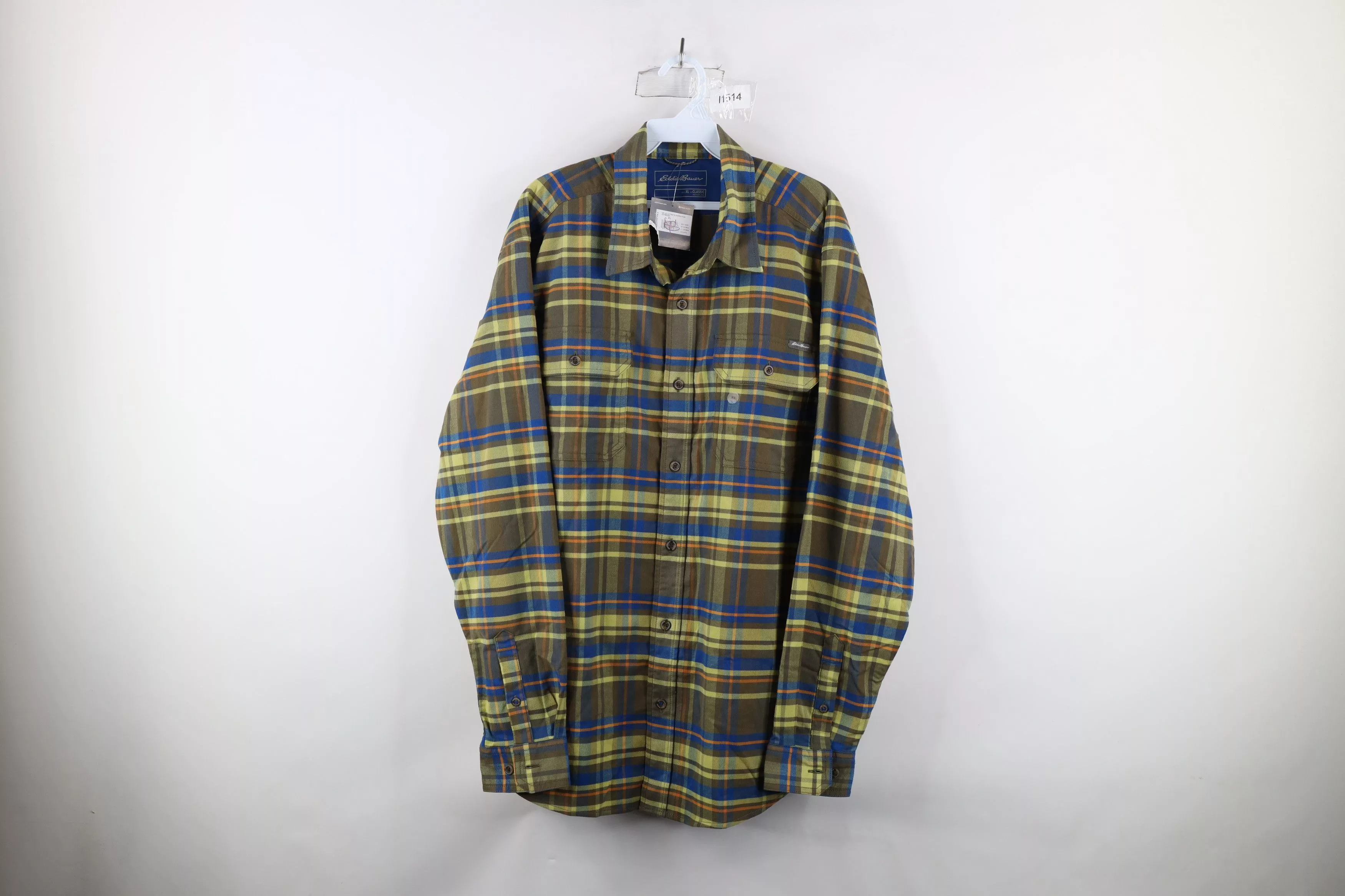 Eddie Bauer Shirts Button Ups Eddie Bauer × Vintage New Eddie Bauer Rainbow Plaid Collared Flannel Button Shirt Multi