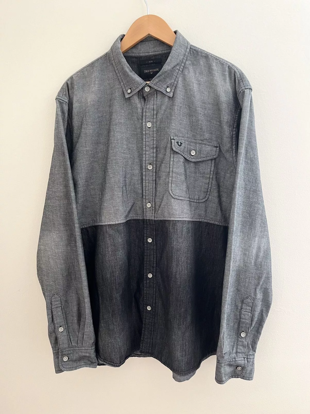 True Religion Shirts Button Ups True Religion Jeans Shirt Slim Fit Gray