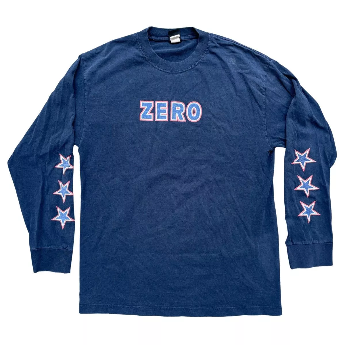 Band Tees Long Sleeve T Shirts Band Tees × Vintage Vintage 90s ZERO Skateboarding Tum Yeto Long Sleeve Shirt Blue Streetwear