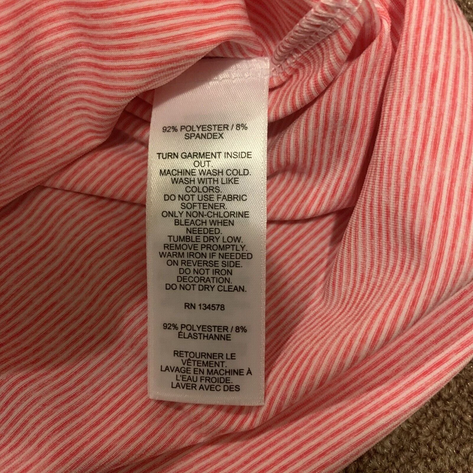 Vineyard Vines Polos Vineyard Vines Polo Shirt Mens Large Performance Red Striped