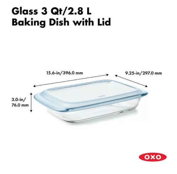 3 qt Glass Baking Dish w/Lid
