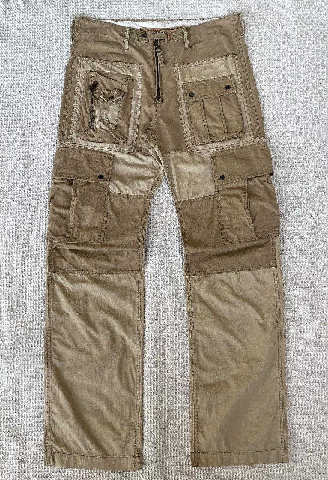 Buzz Rickson's Casual Pants Buzz Rickson's Vintage90s🔥AVIREX✖️EQUIPMENT🔥Patchworks Pocket Cargo Pants Beige Avant-Garde